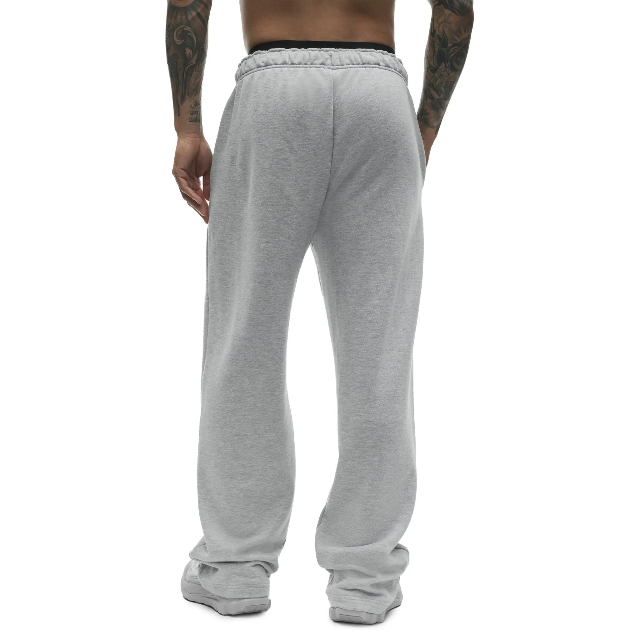 Back View of Alo Yoga Accolade Straight Leg Grey Sweatpants