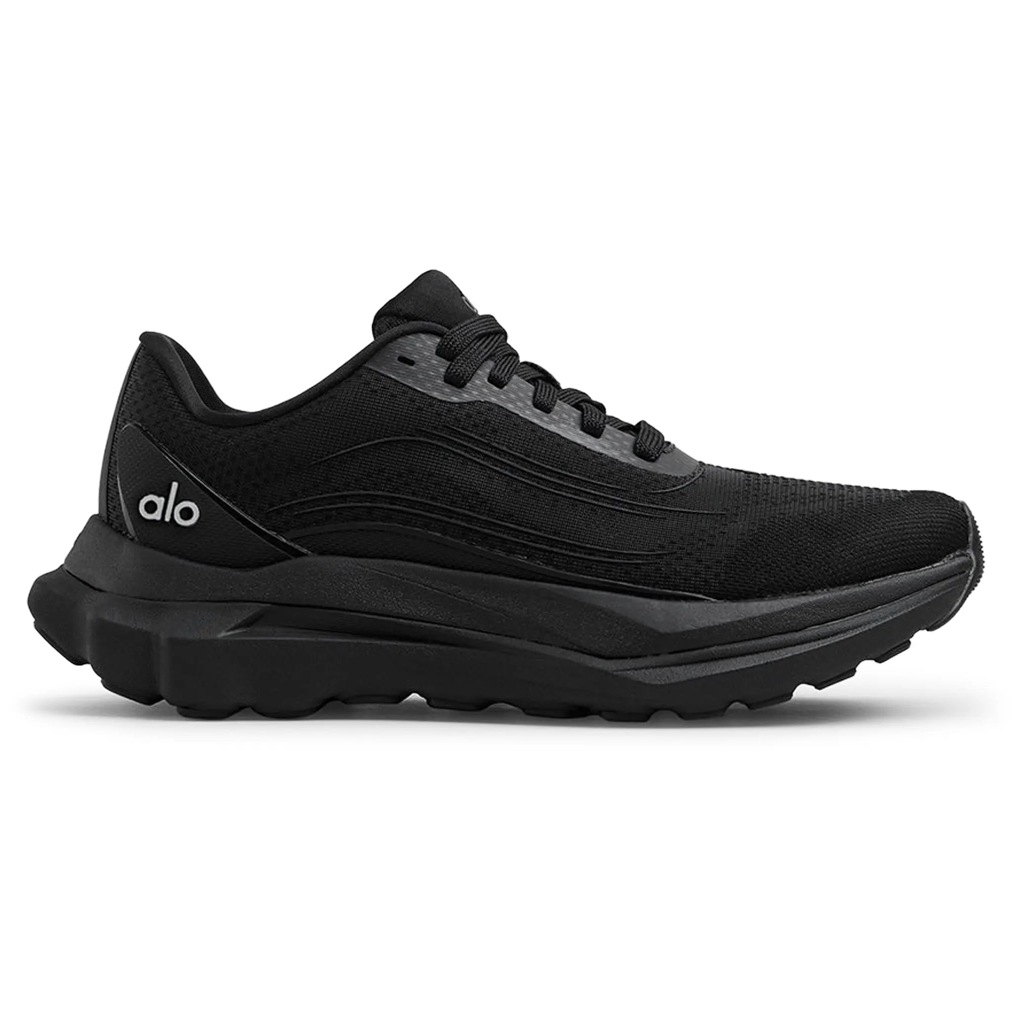 Side View of Alo Yoga Black Runner