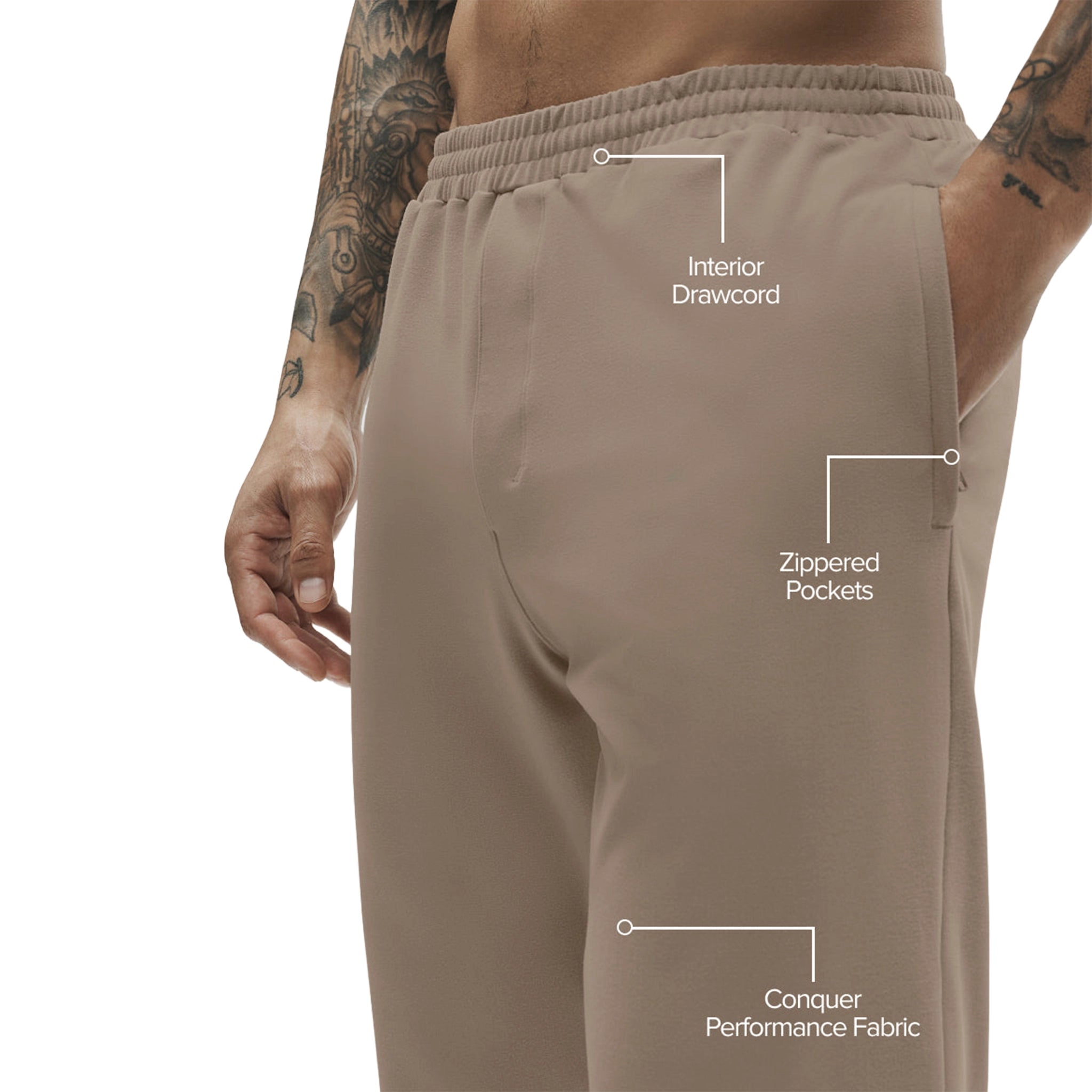 Detailed View of Alo Yoga Conquer Max Performance Gravel Sweatpants
