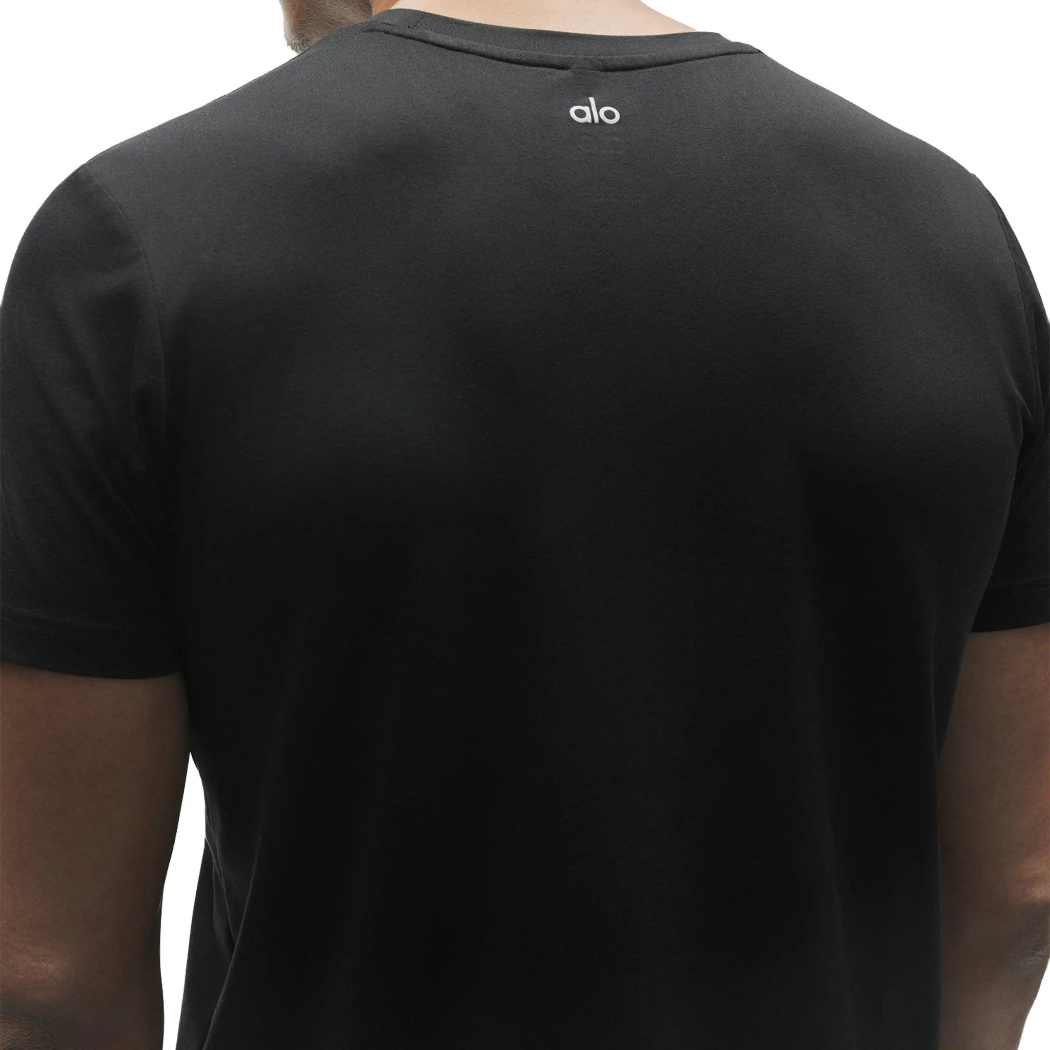 Detailed View of Alo Yoga Conquer Reform Black Crewneck