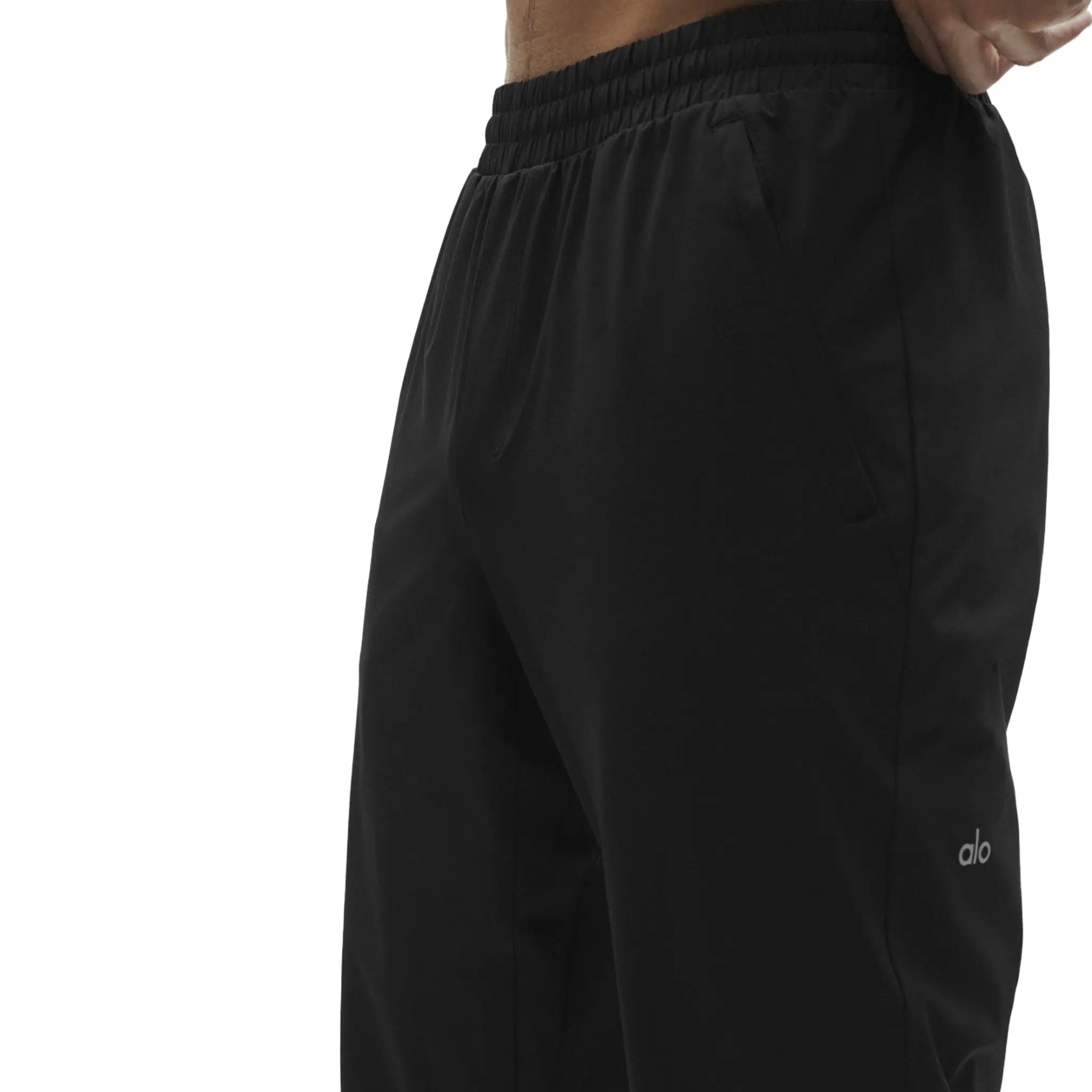 Detailed View of Alo Yoga Repetition Black Pants