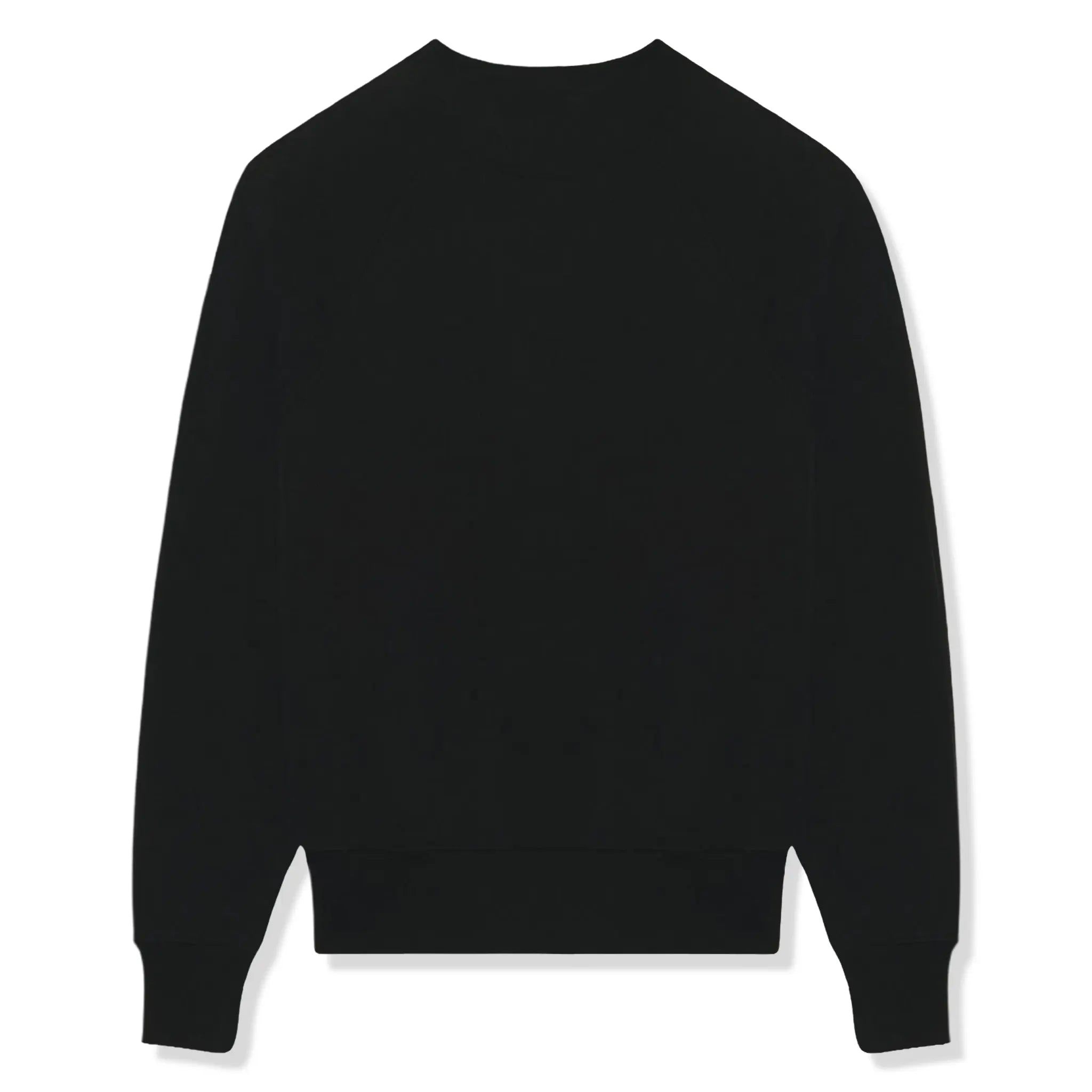 Back View of Ami Paris Ami De Coeur Tonal Boxy Fit Black Sweatshirt USW002-747