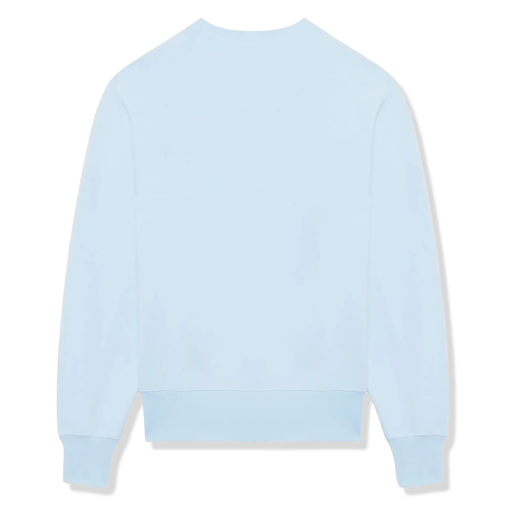 Back View of Ami Paris Ami De Coeur Tonal Boxy Fit Sky Blue Sweatshirt USW002747450
