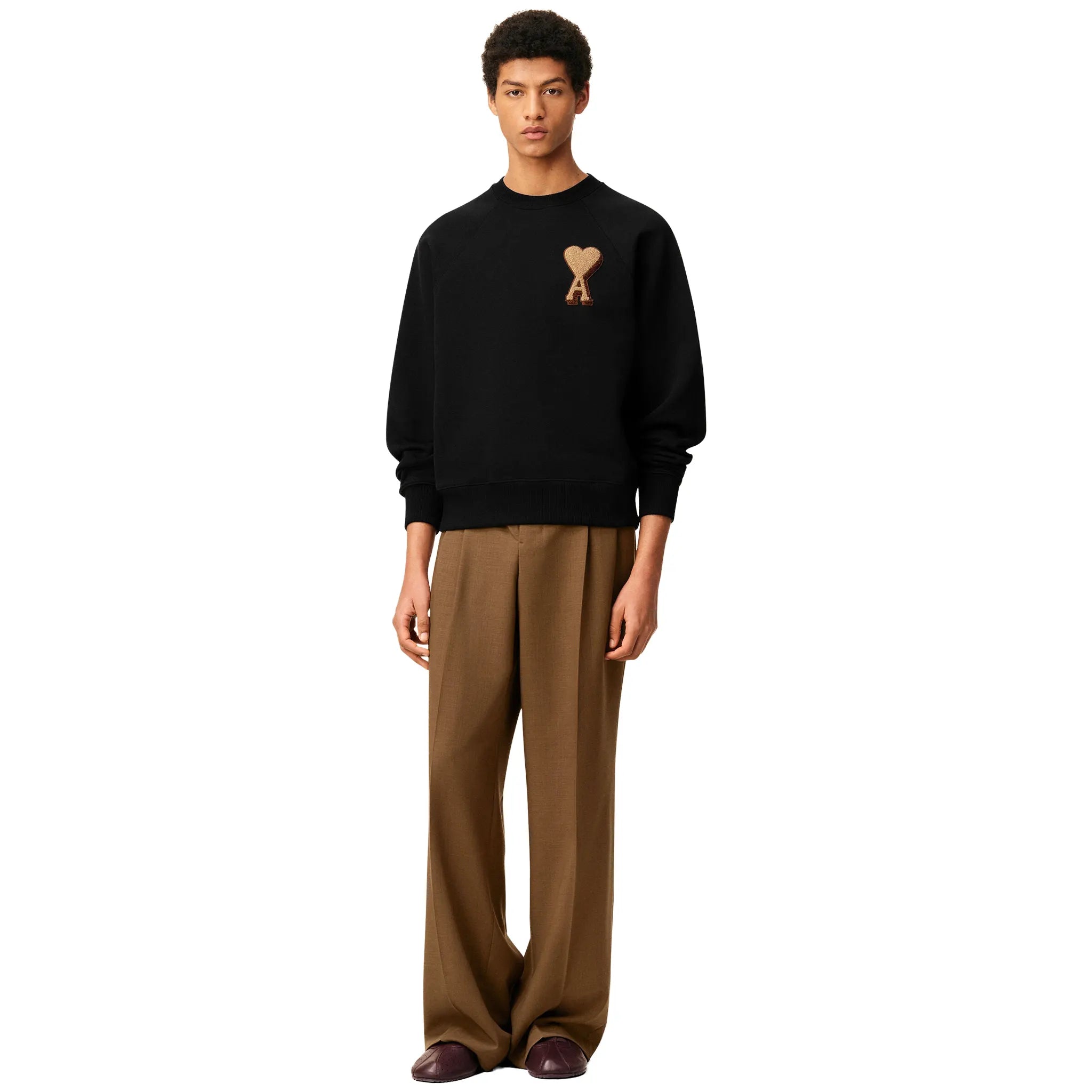 AMI Paris AMI DE COEUR スウェット ブラック ブラック コットン Ami De Coeur スウェットシャツ ブラック