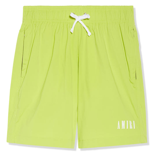 Amiri Core Logo Swim Shorts Lime
