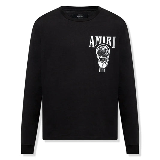 Amiri Crystal Ball Long Sleeve Black T Shirt
