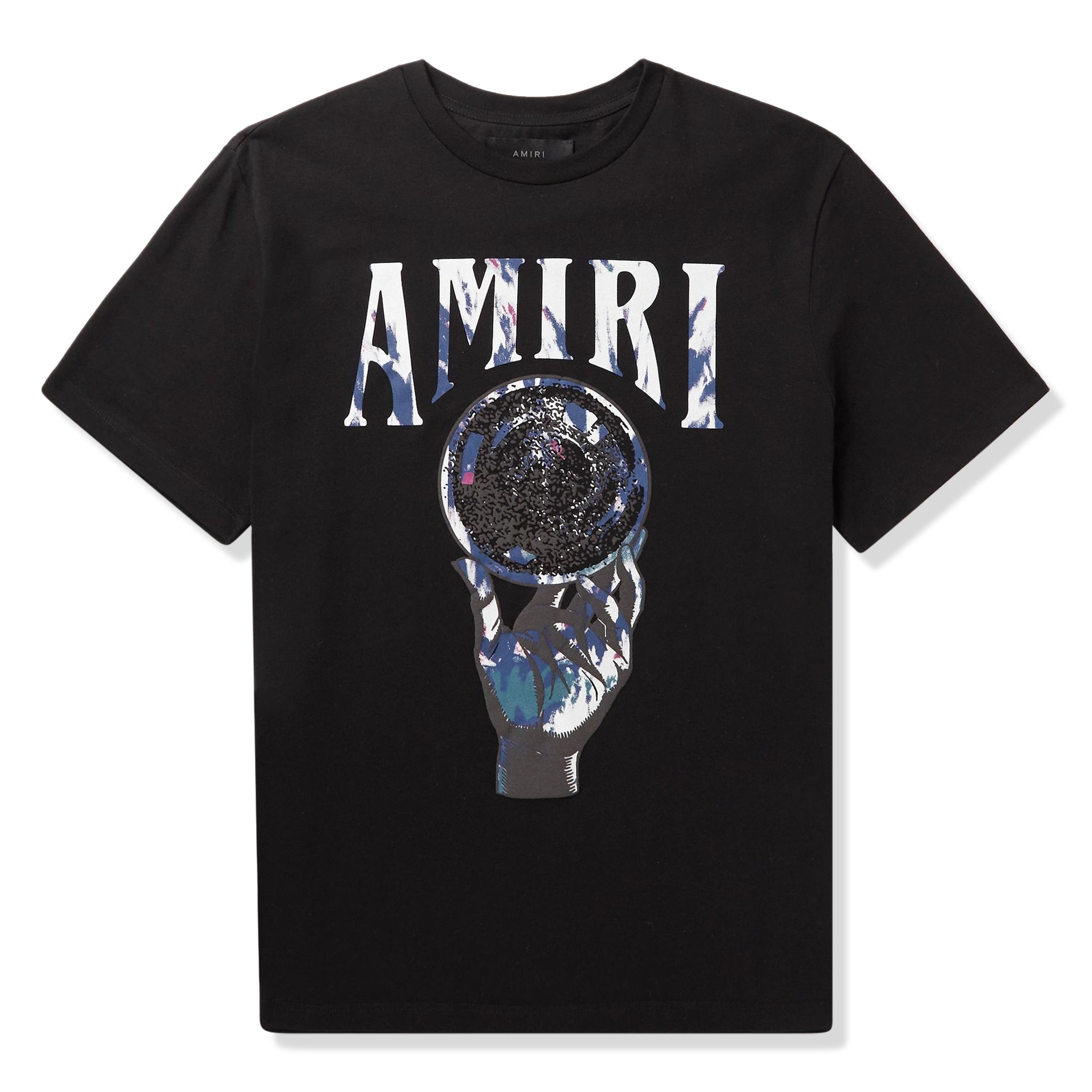 Front view of Amiri Crystal Ball T Shirt Black PS23MJG007-001