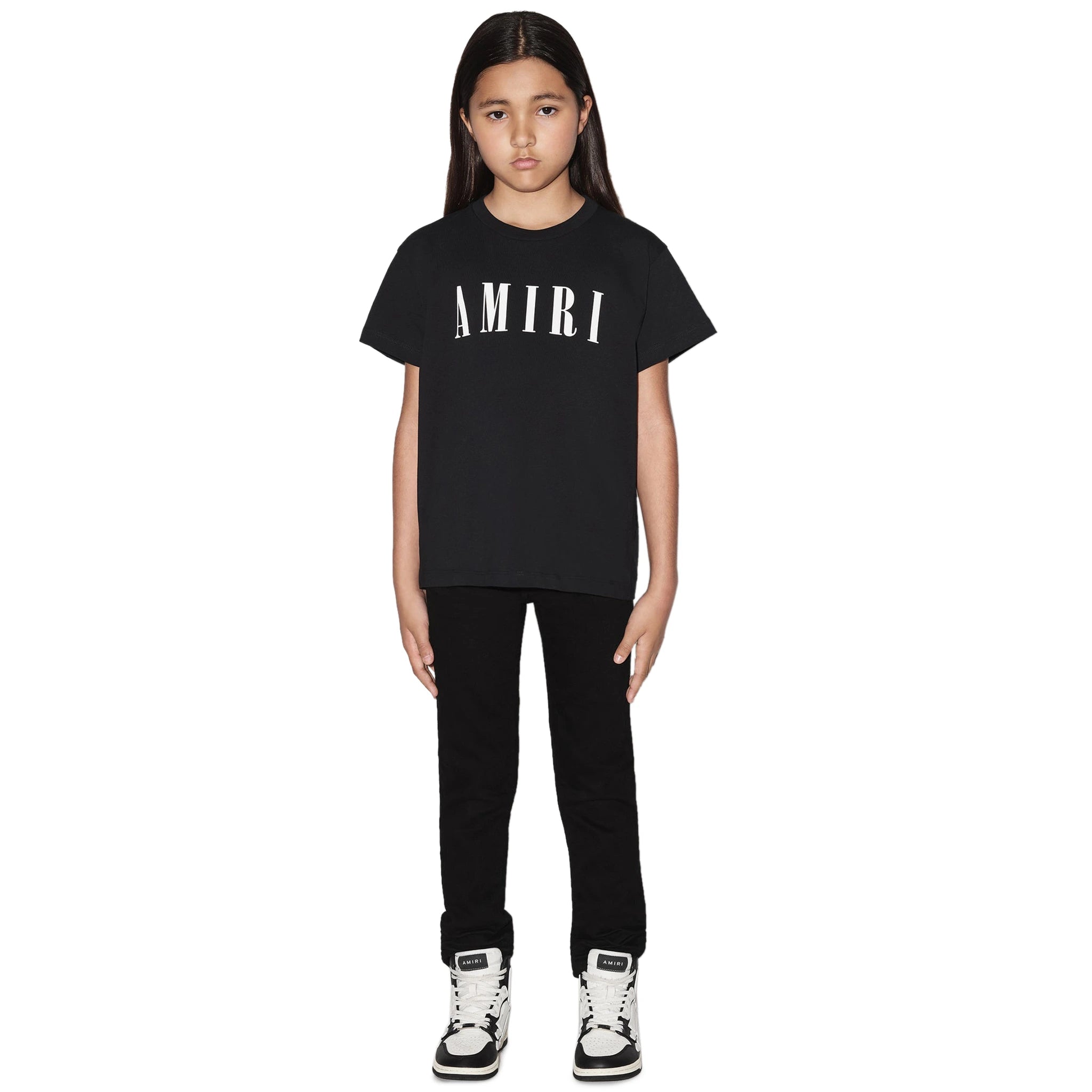 Amiri Kids 'Amiri' Black T Shirt | PF22KJL013-001 Amiri Kids 'Amiri' Black T Shirt | PF22KJL013-001