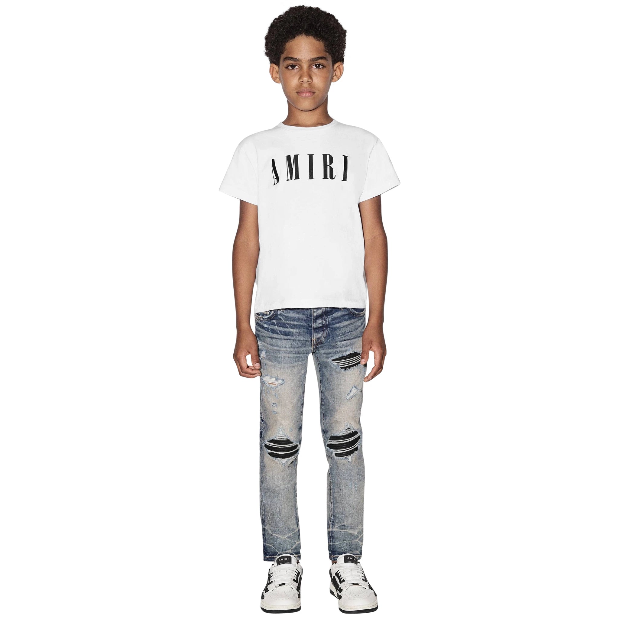 Amiri Kids 'Amiri' White T Shirt PF22KJL013-100 - Main Image