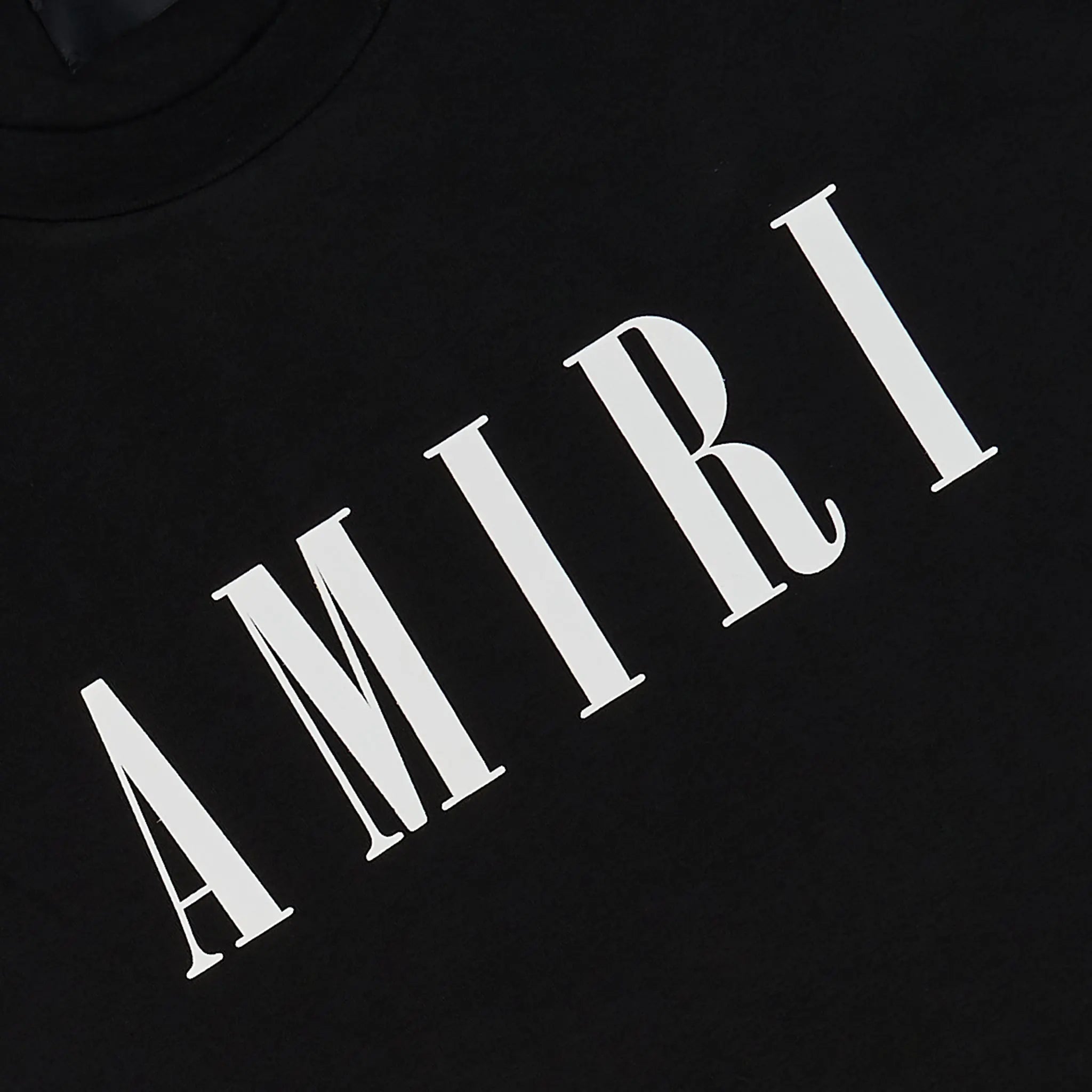 Detailed View of Amiri Logo Black T Shirt AMJYTE1031 001-BLAC