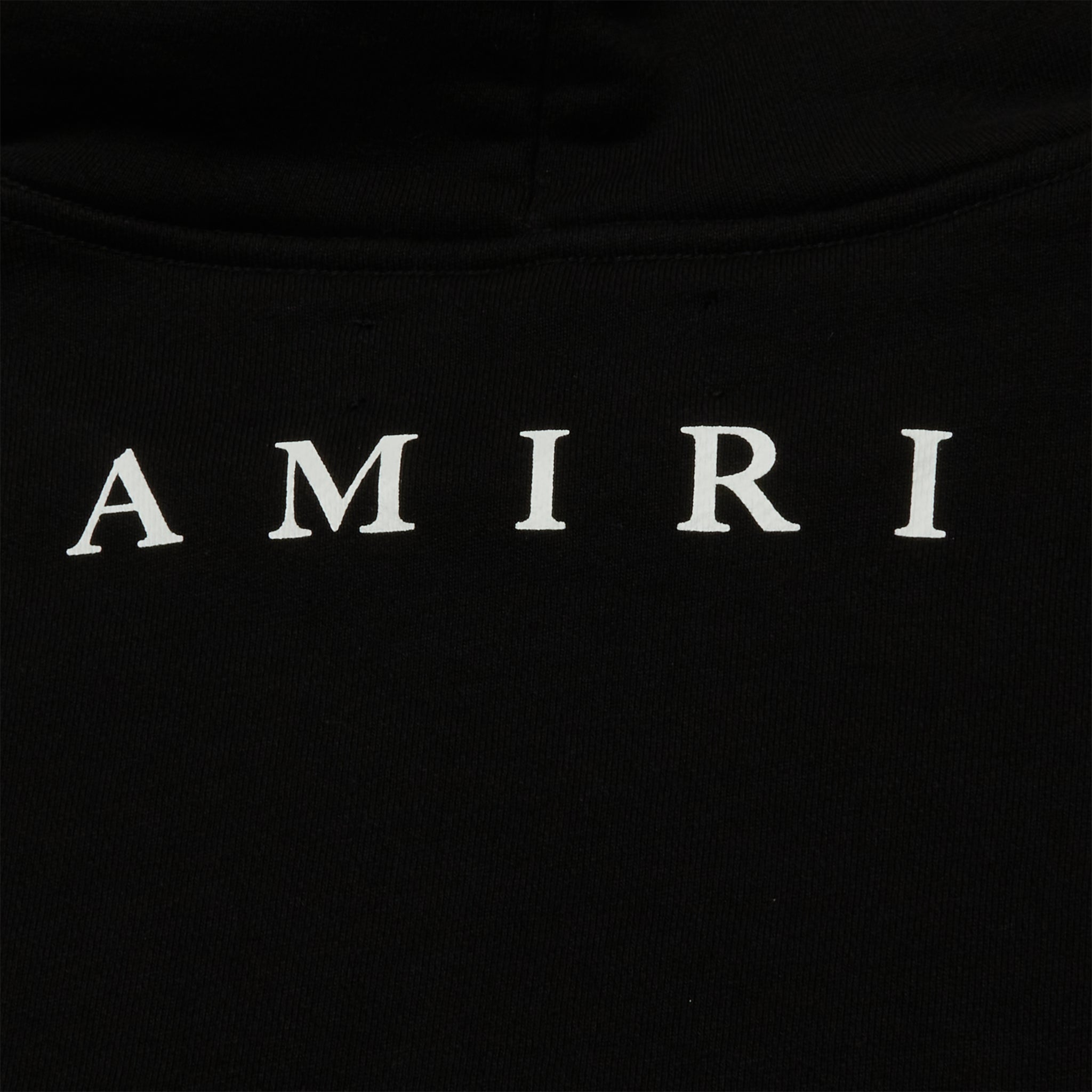 Back Logo view of Amiri MA Bar Small Logo Hoodie Black PS23MJL034