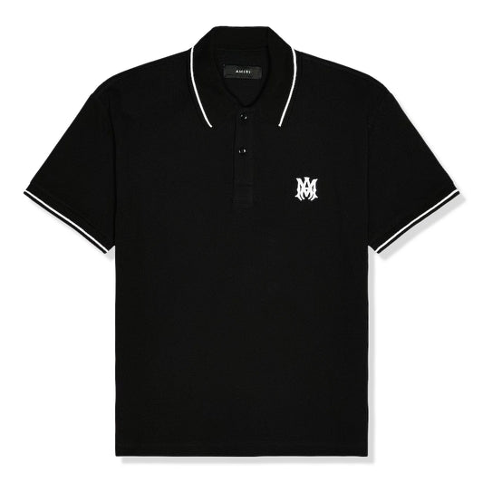 Amiri Solid Short Sleeve Black Polo Shirt