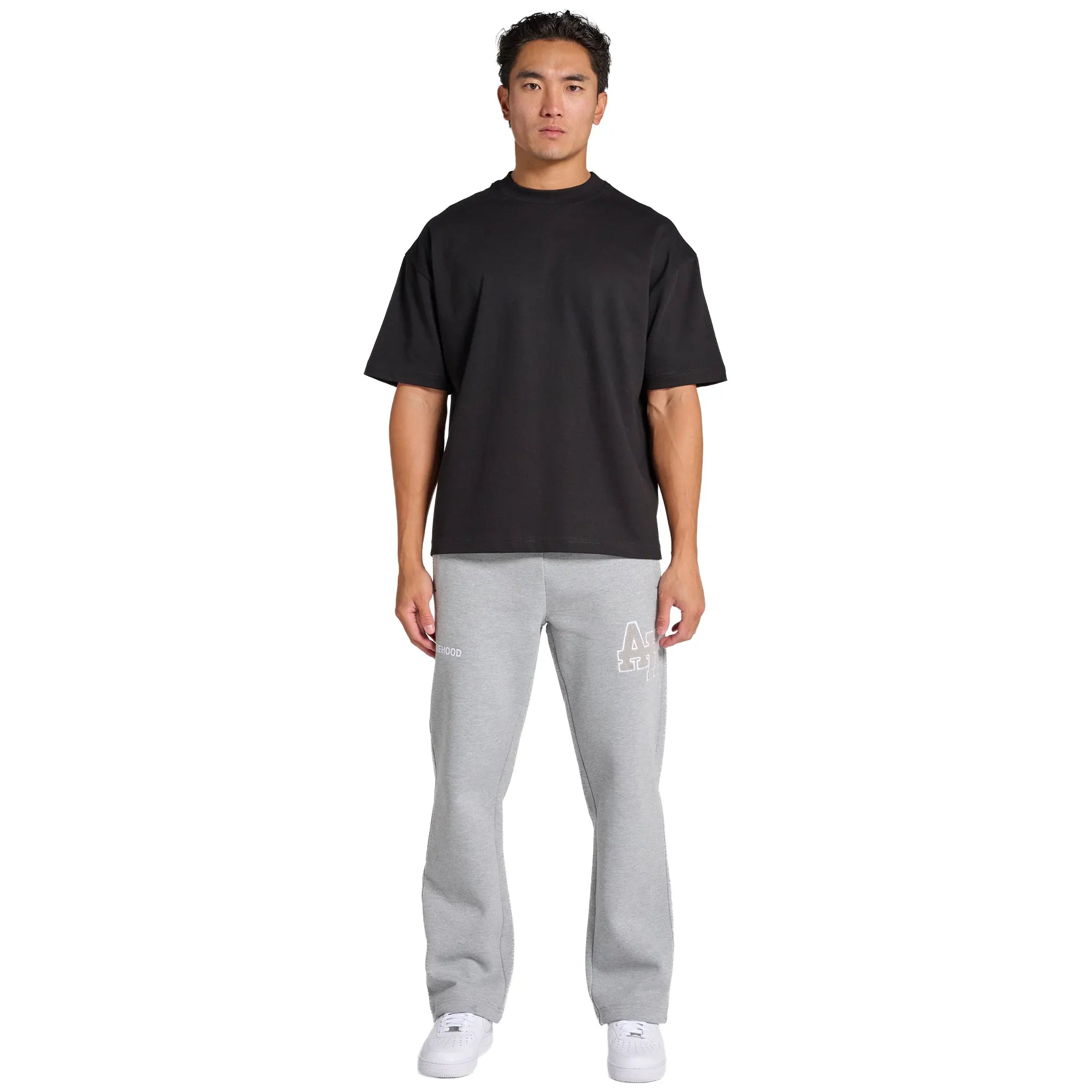 Front View of Annie Hood Blanks Black T Shirt