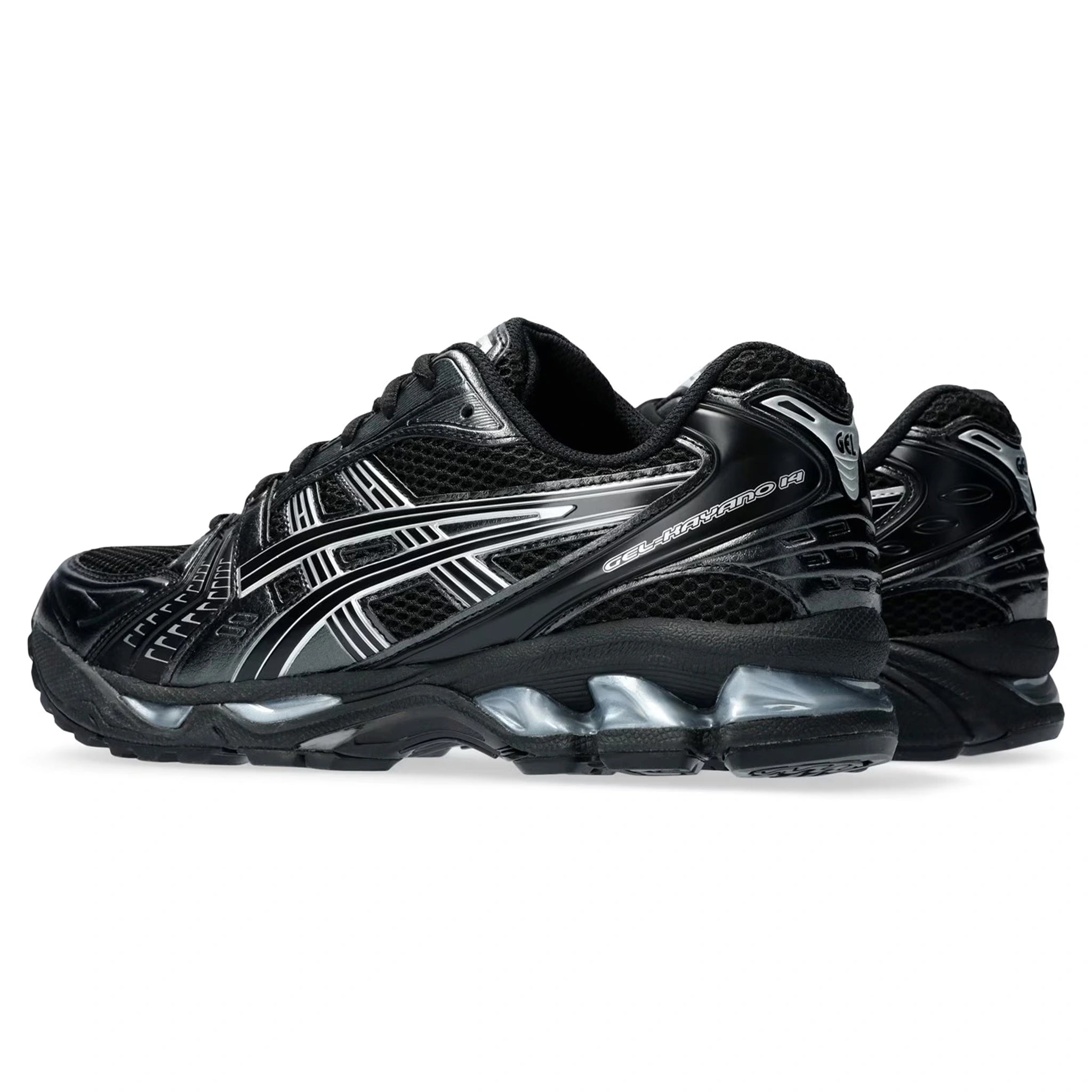 Detail view of ASICS Gel-Kayano 14 Black Silver 1201A019-006