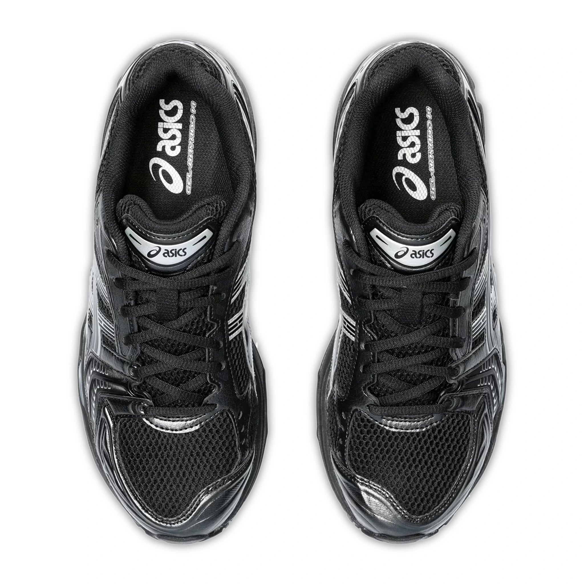 Top view of ASICS Gel-Kayano 14 Black Silver 1201A019-006