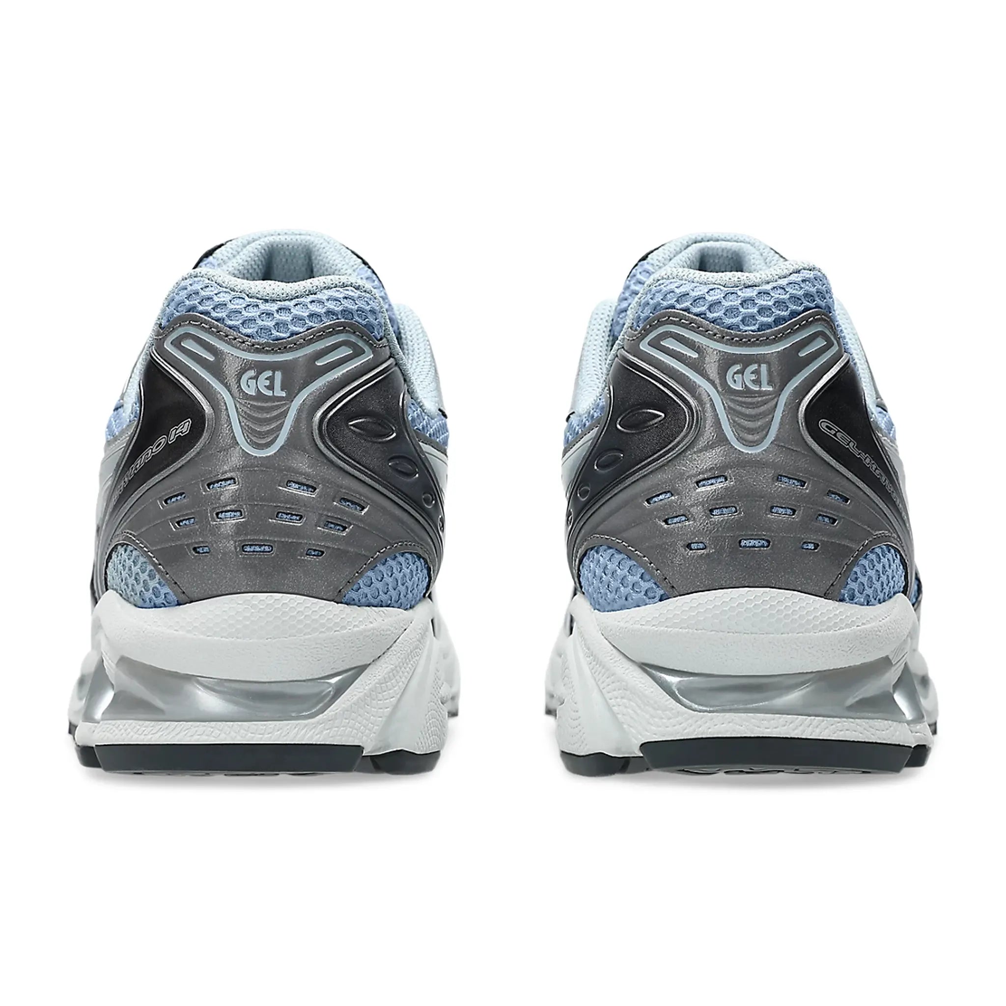 Back View of ASICS Gel-Kayano 14 Dolphin Grey Pure Silver 1203A537-401