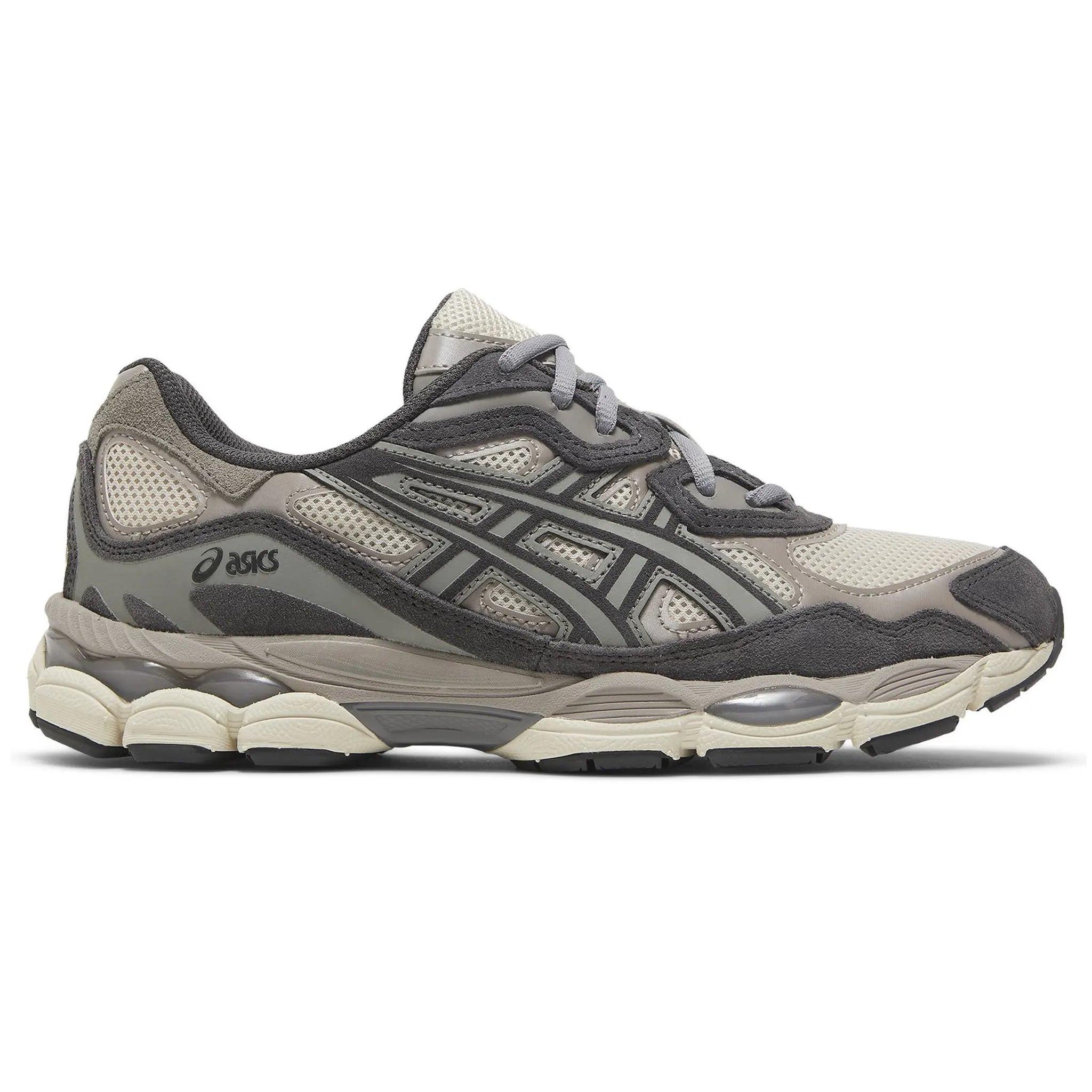 Side View of ASICS Gel-NYC Oatmeal Obsidian Grey 1201A789-250