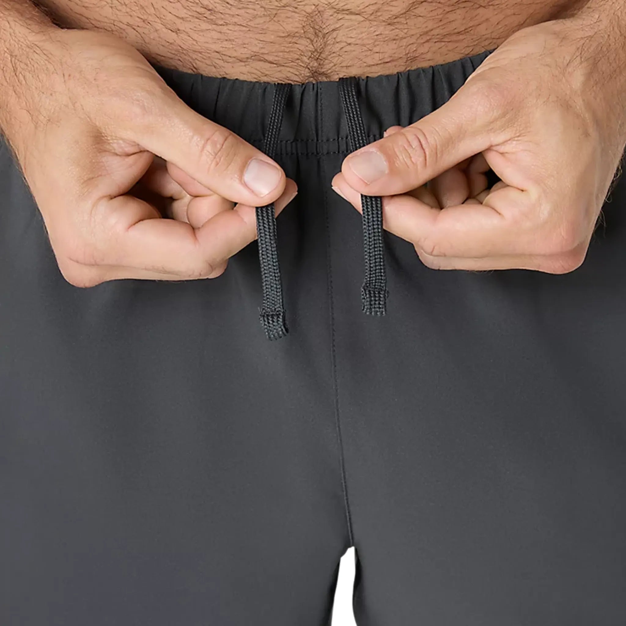 Detailed View of Asics Road Sport 7Inch Performance Graphite Grey Shorts 2011D246-001