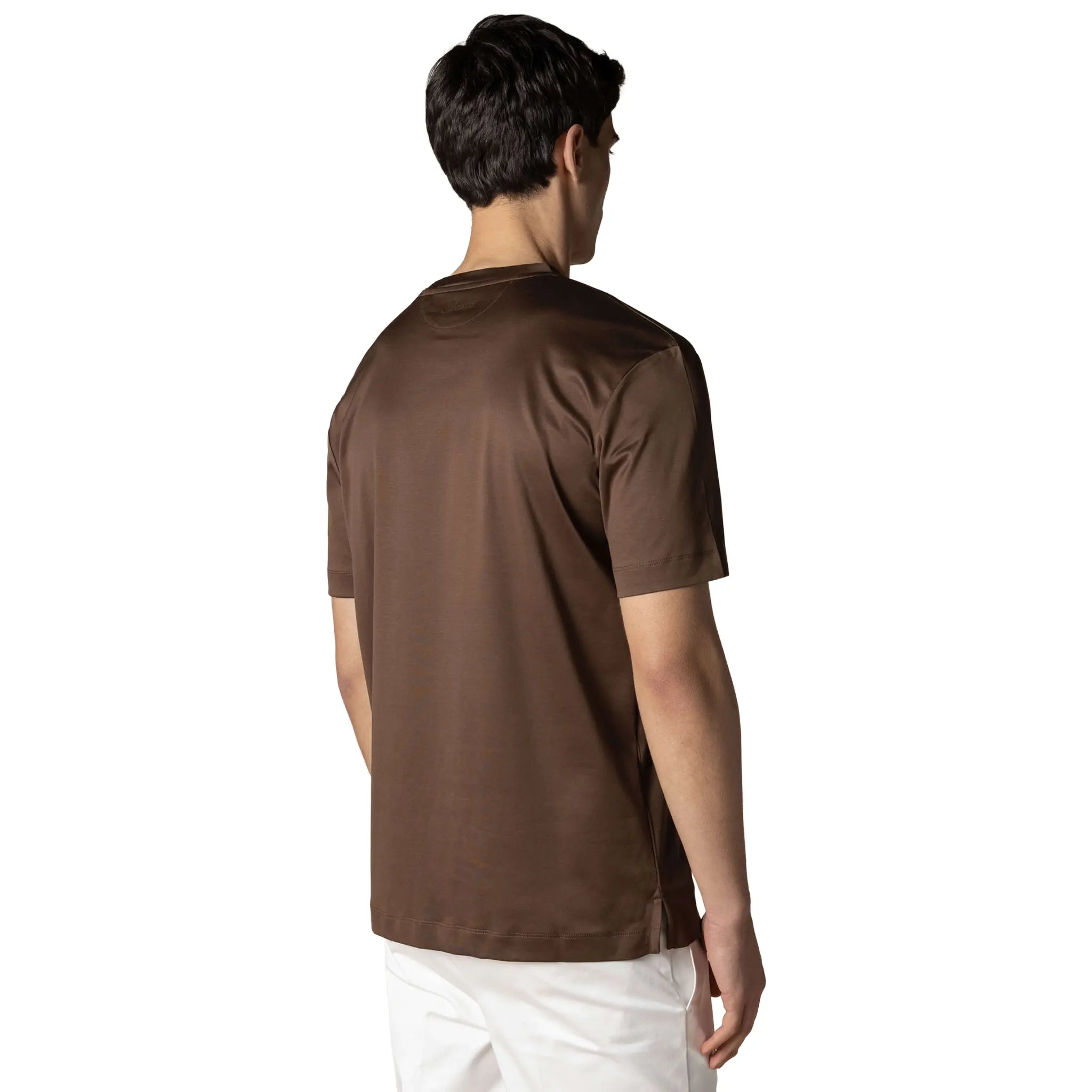 Back View of Aurélien Aur1 Chocolate T Shirt AUR1TSHIRTCHOCOLATE