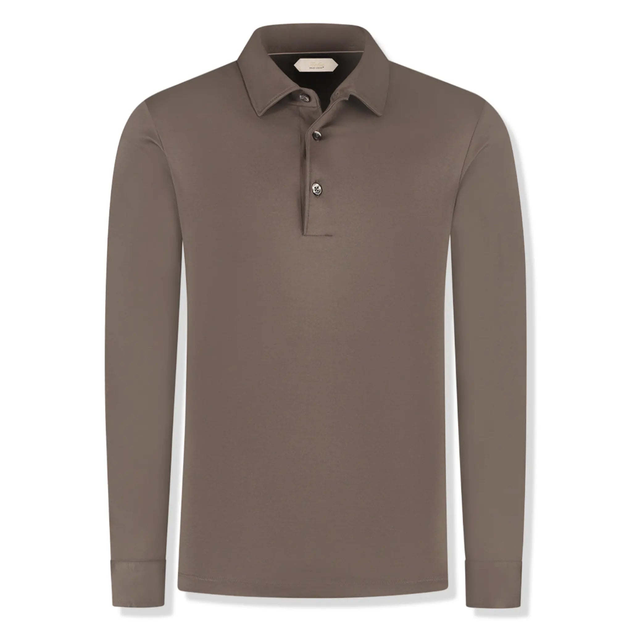 Front View of Aurélien Aur1 Polo L/S Ash Grey Shirt