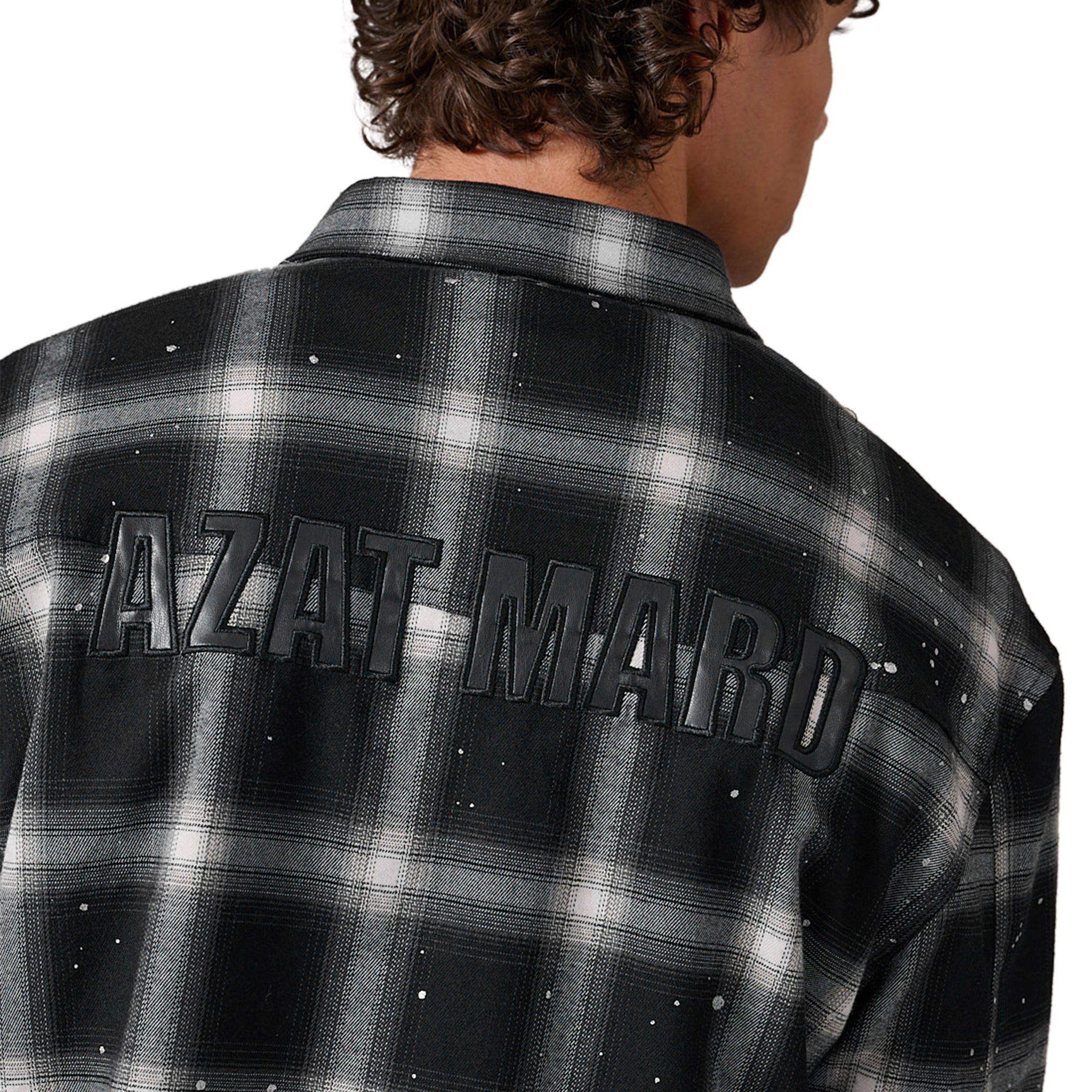 Azat Mard Check Logo Shirt Black MW190194