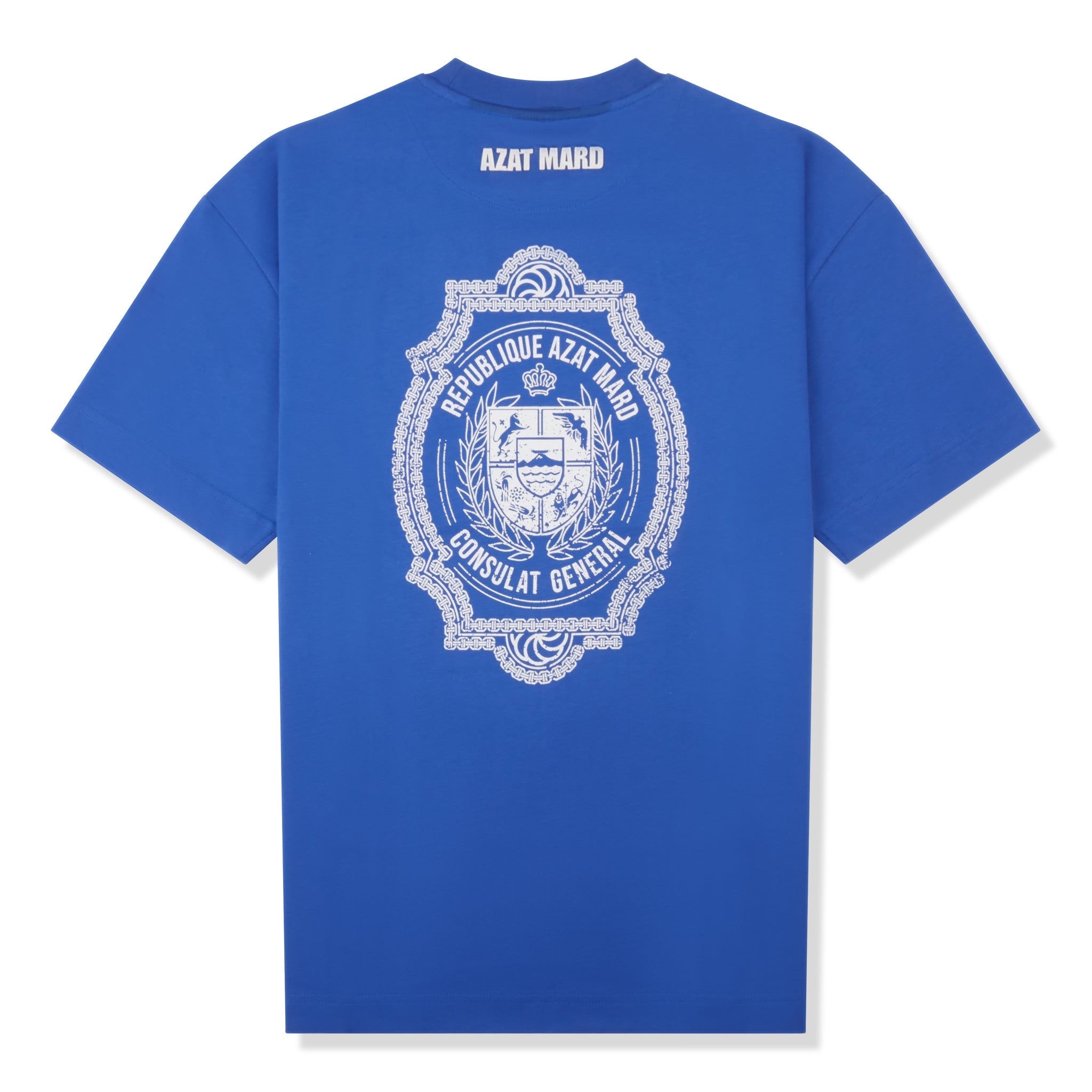 Azat Mard Crest T Shirt Blue SS23043