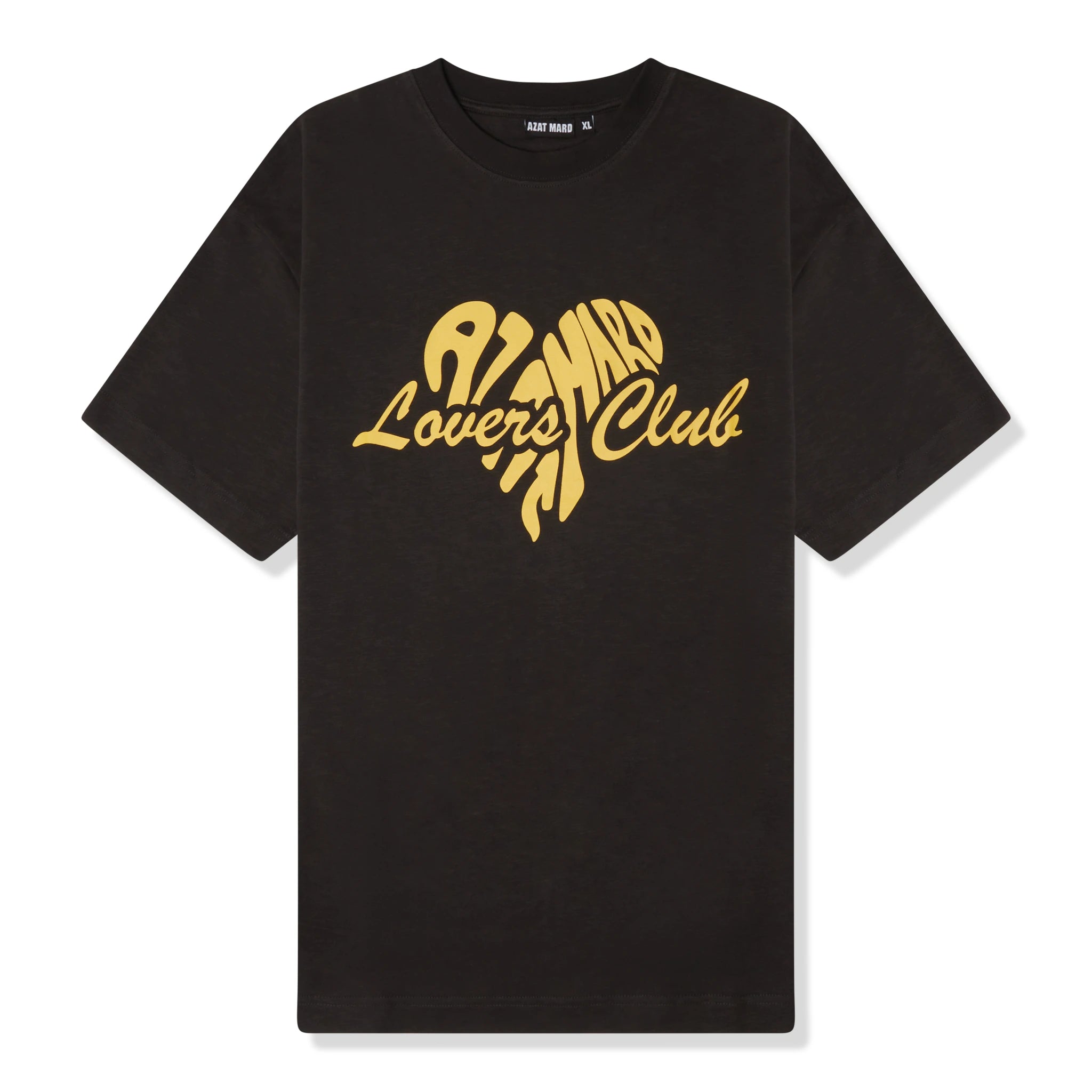 Front view of Azat Mard Lovers Club T Shirt Black