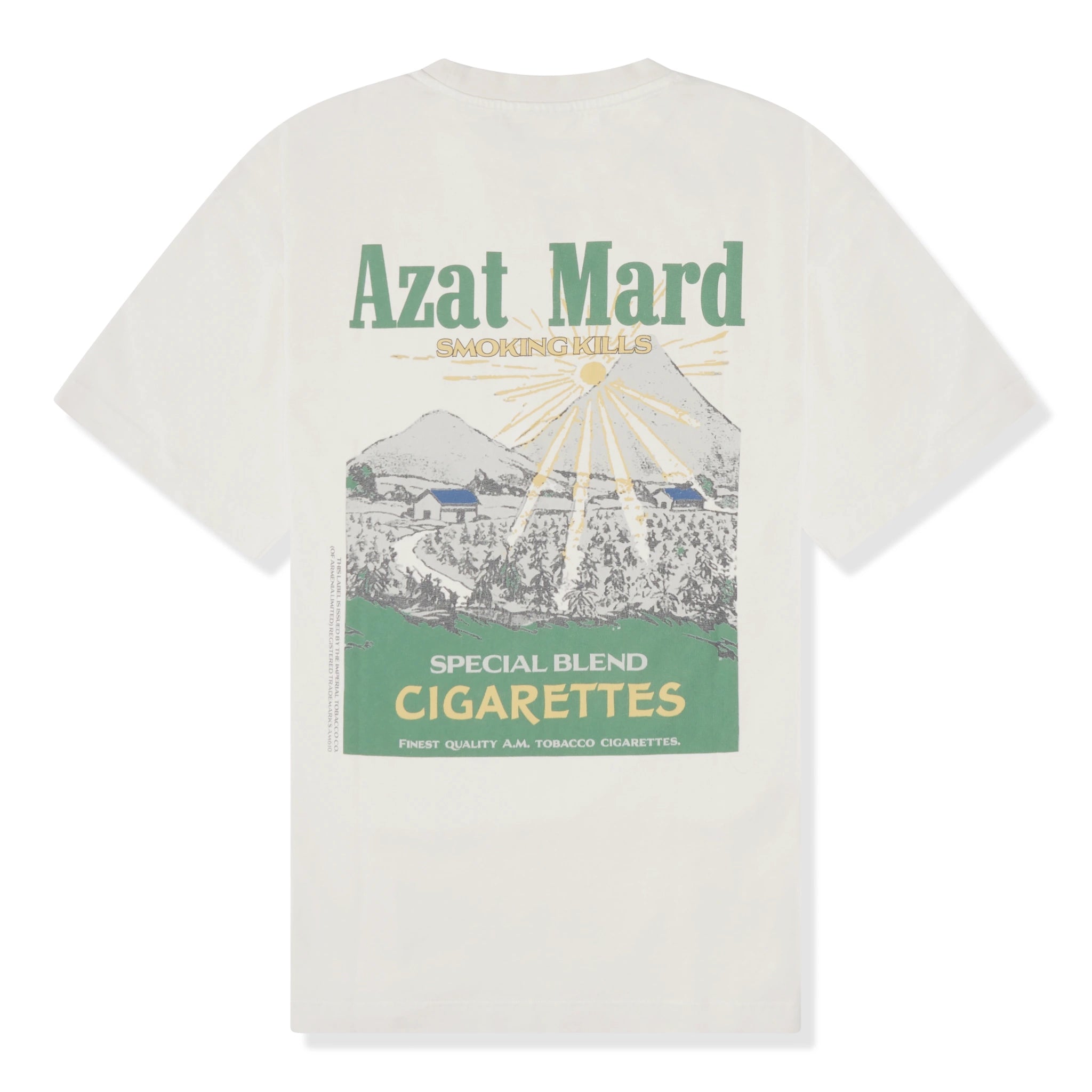 Back view of Azat Mard Special Blends T Shirt White SS22079