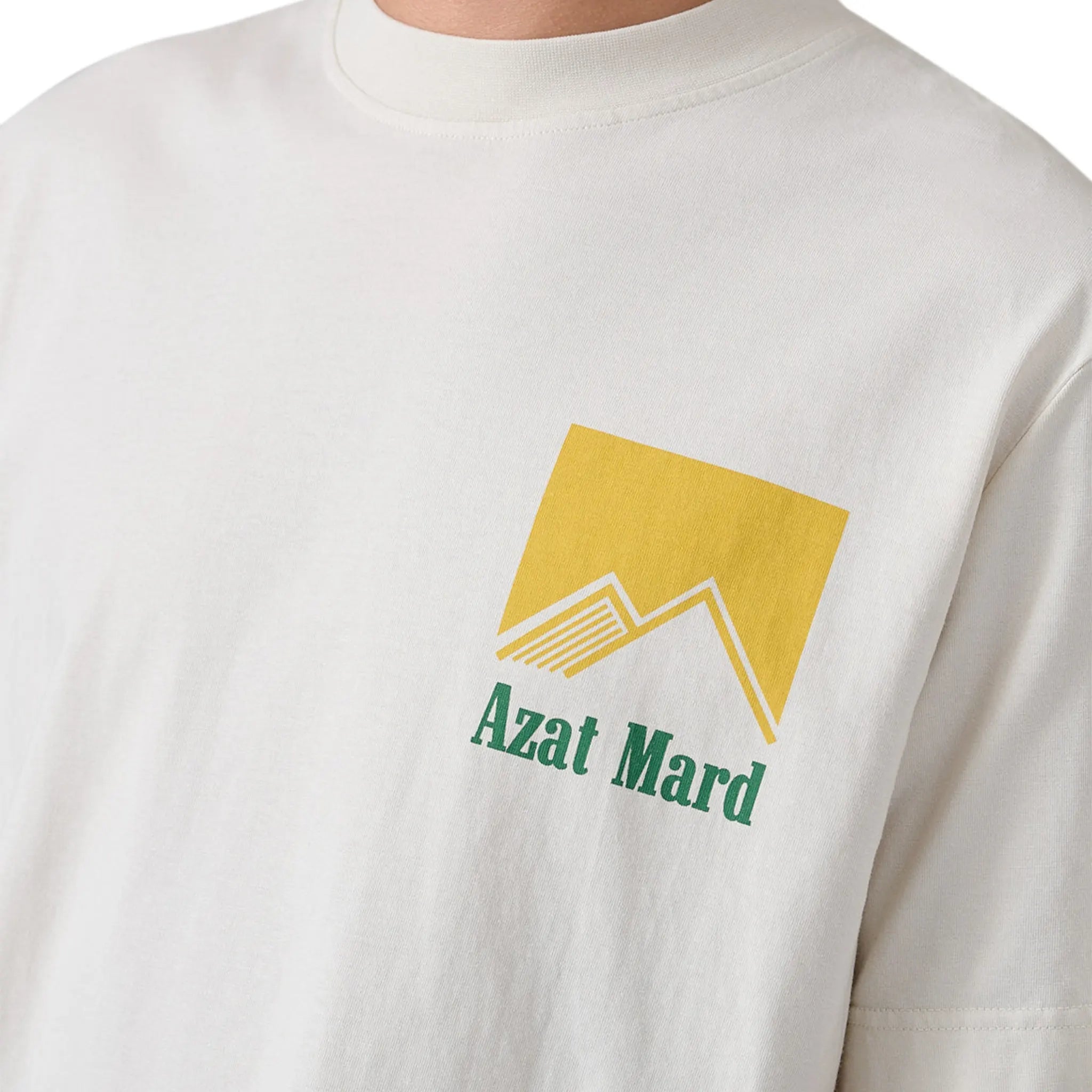 Front logo view of Azat Mard Special Blends T Shirt White SS22079