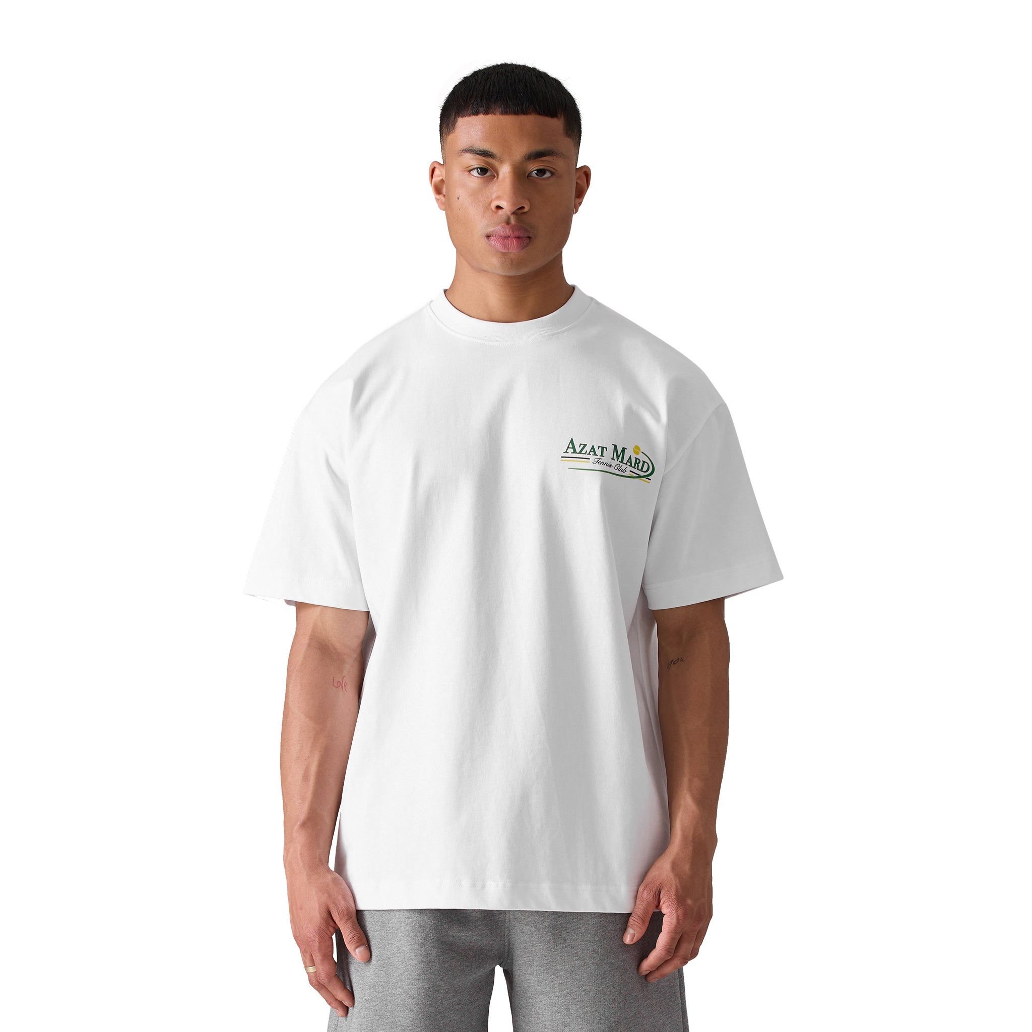 Azat Mard Tennis Club T Shirt White – Crepslocker