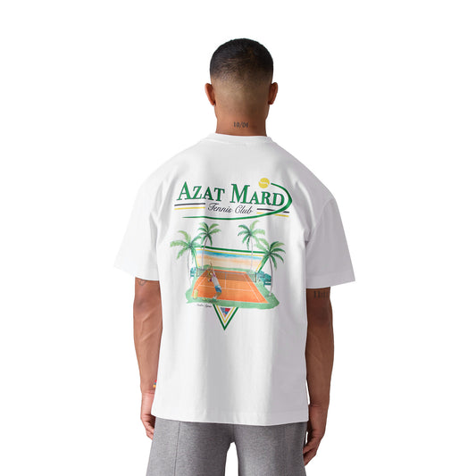 Azat Mard Tennis Club T Shirt White
