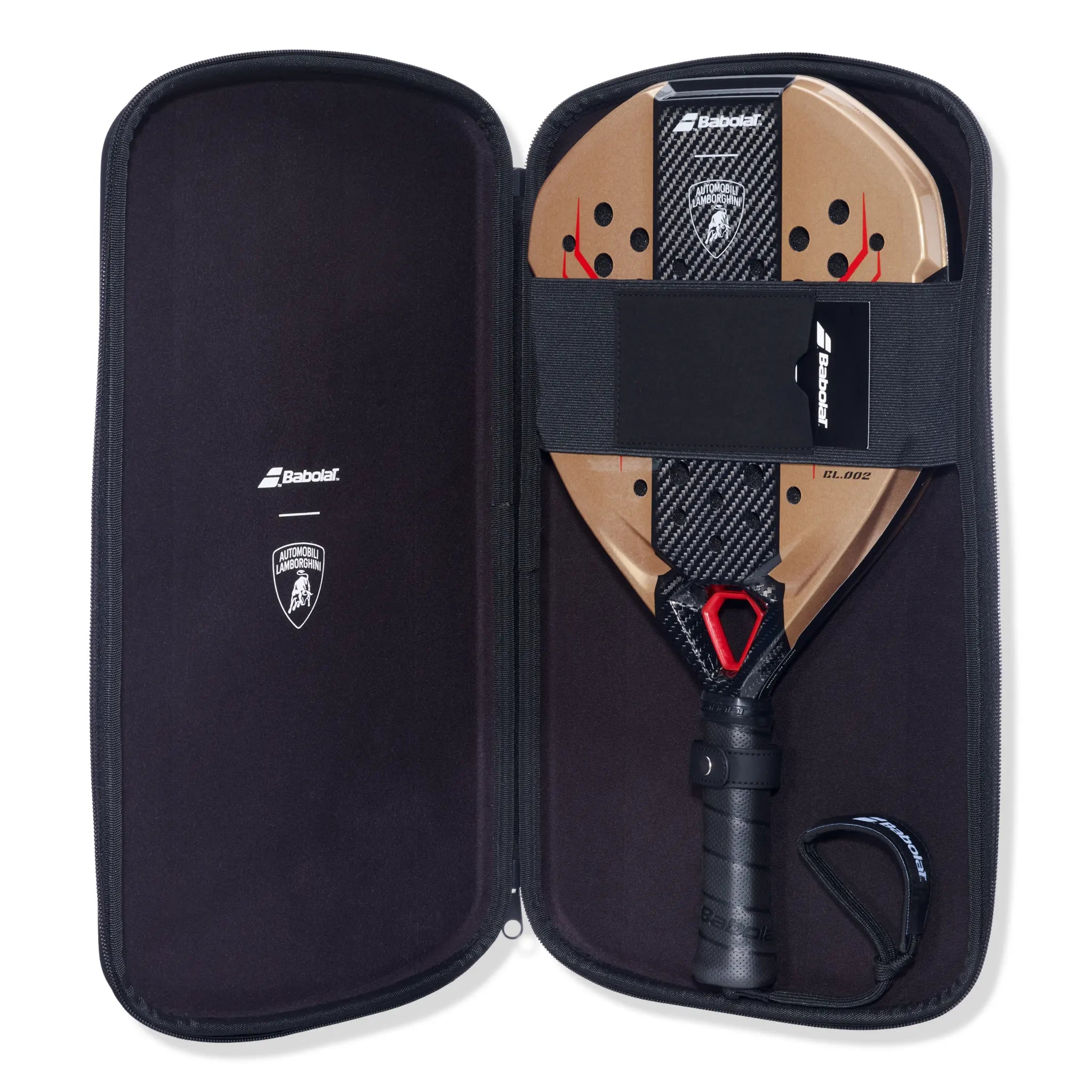 With Packaging View of Babolat x Lamborghini Padel Racket BL.002 Bronze BL.002