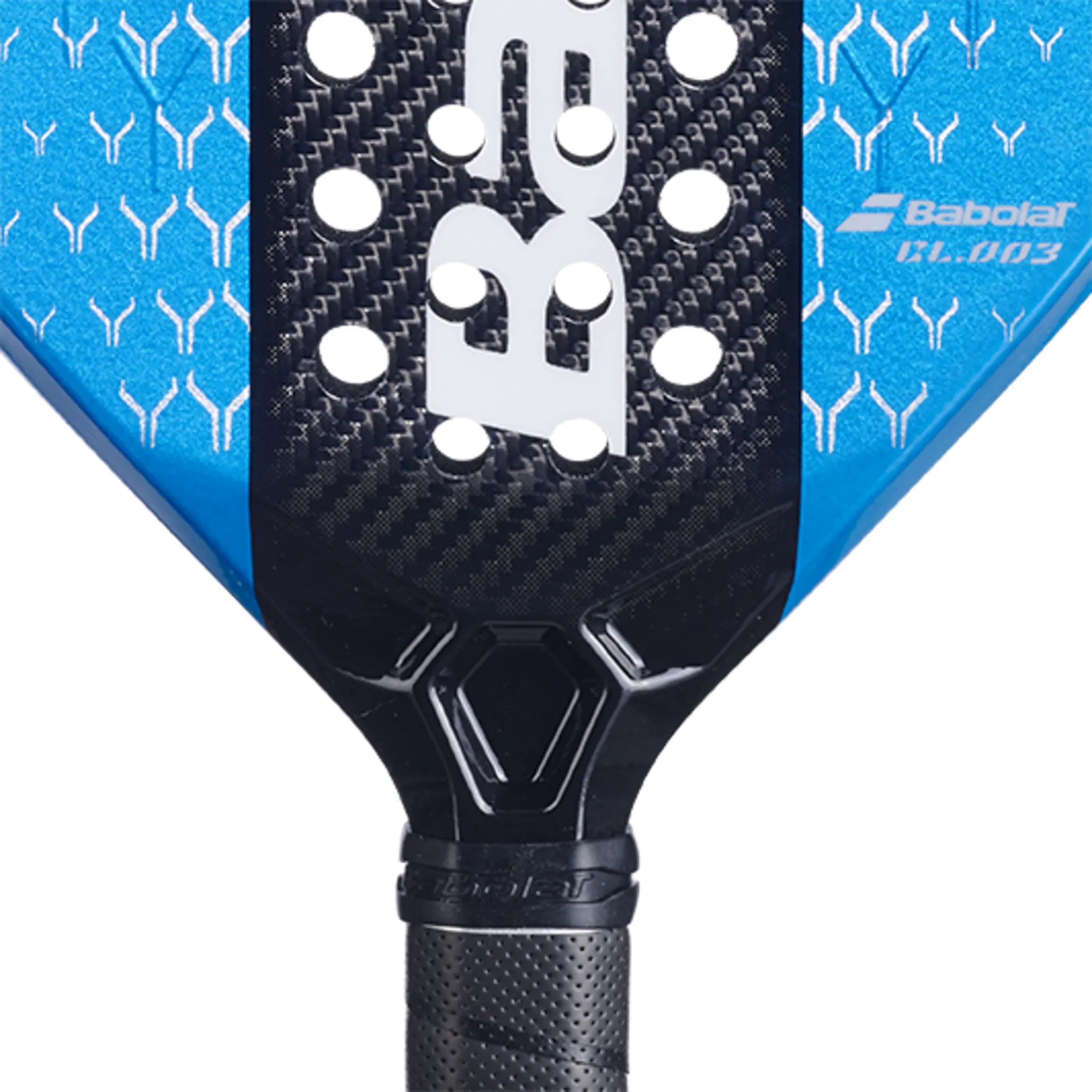 Detailed View of Babolat x Lamborghini Padel Racket BL.003 Blue