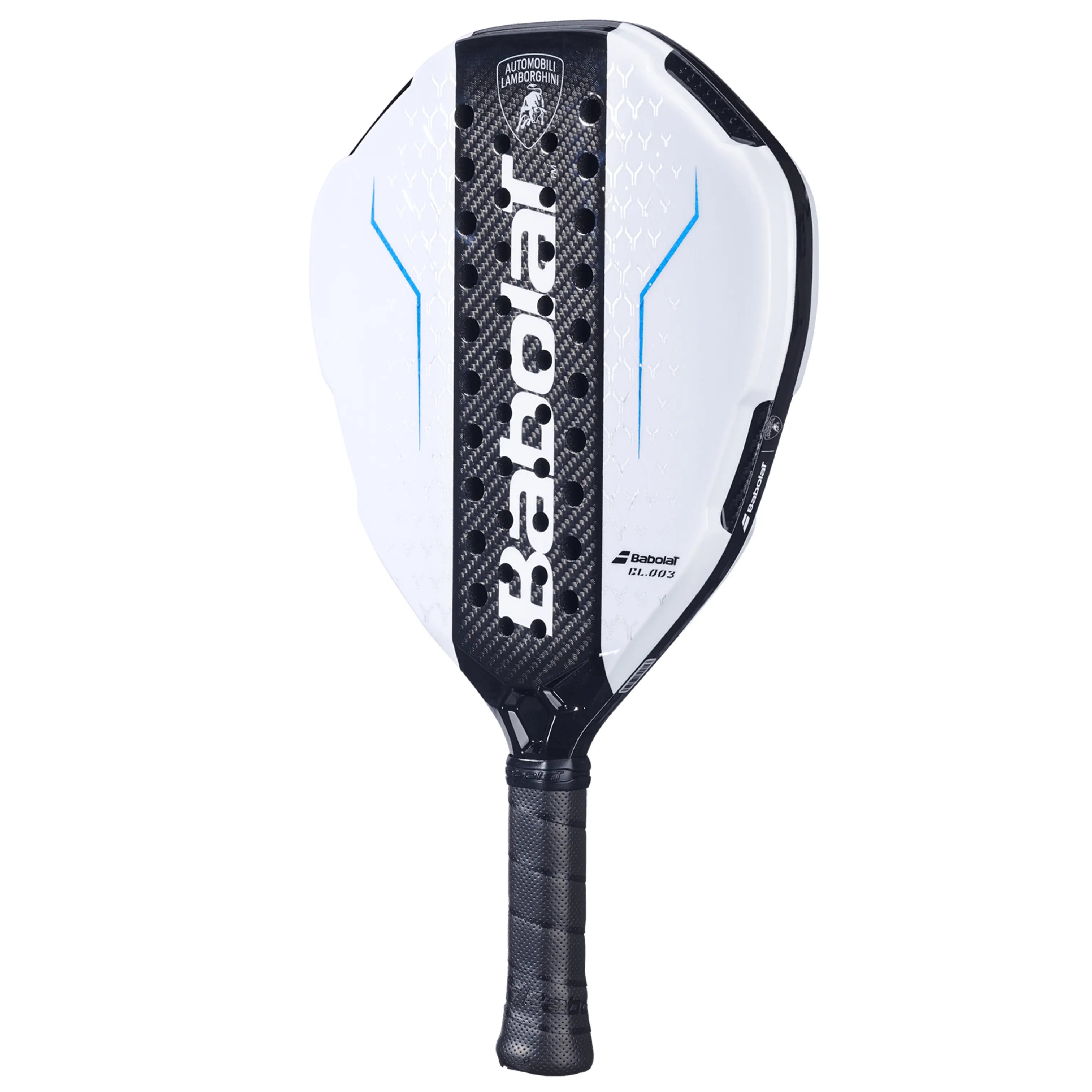 Front Side View of Babolat x Lamborghini Padel Racket BL.003 White