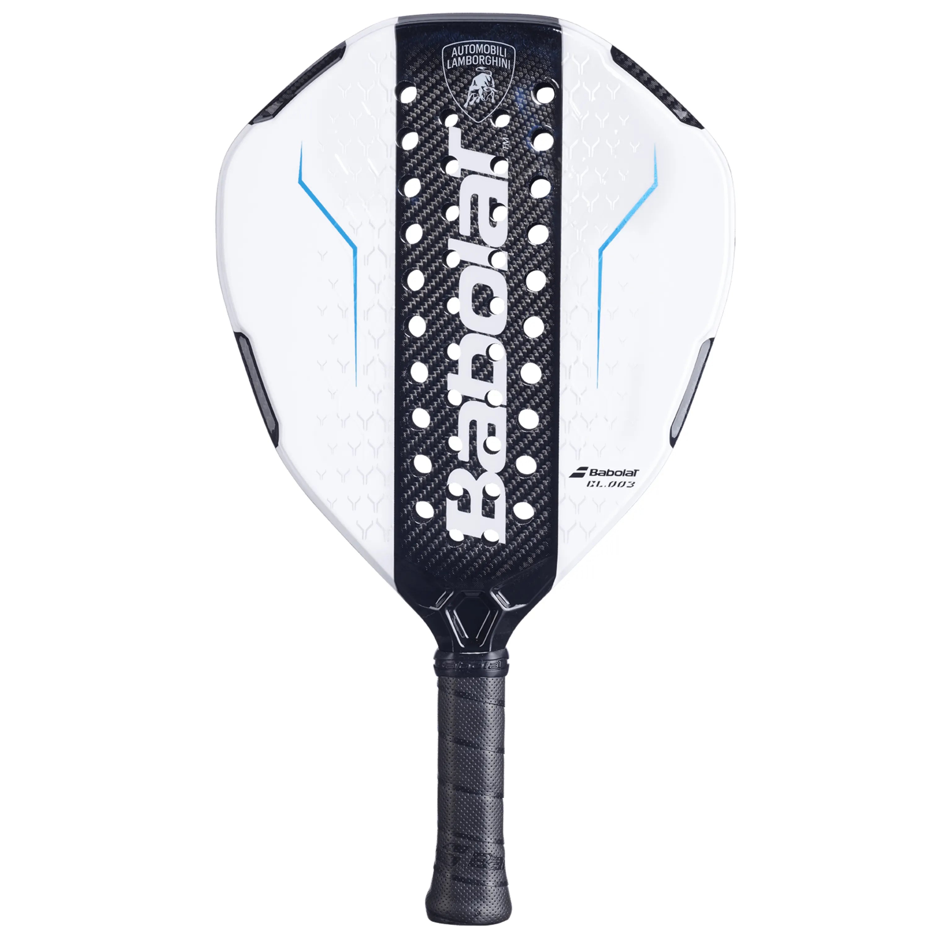 Front View of Babolat x Lamborghini Padel Racket BL.003 White