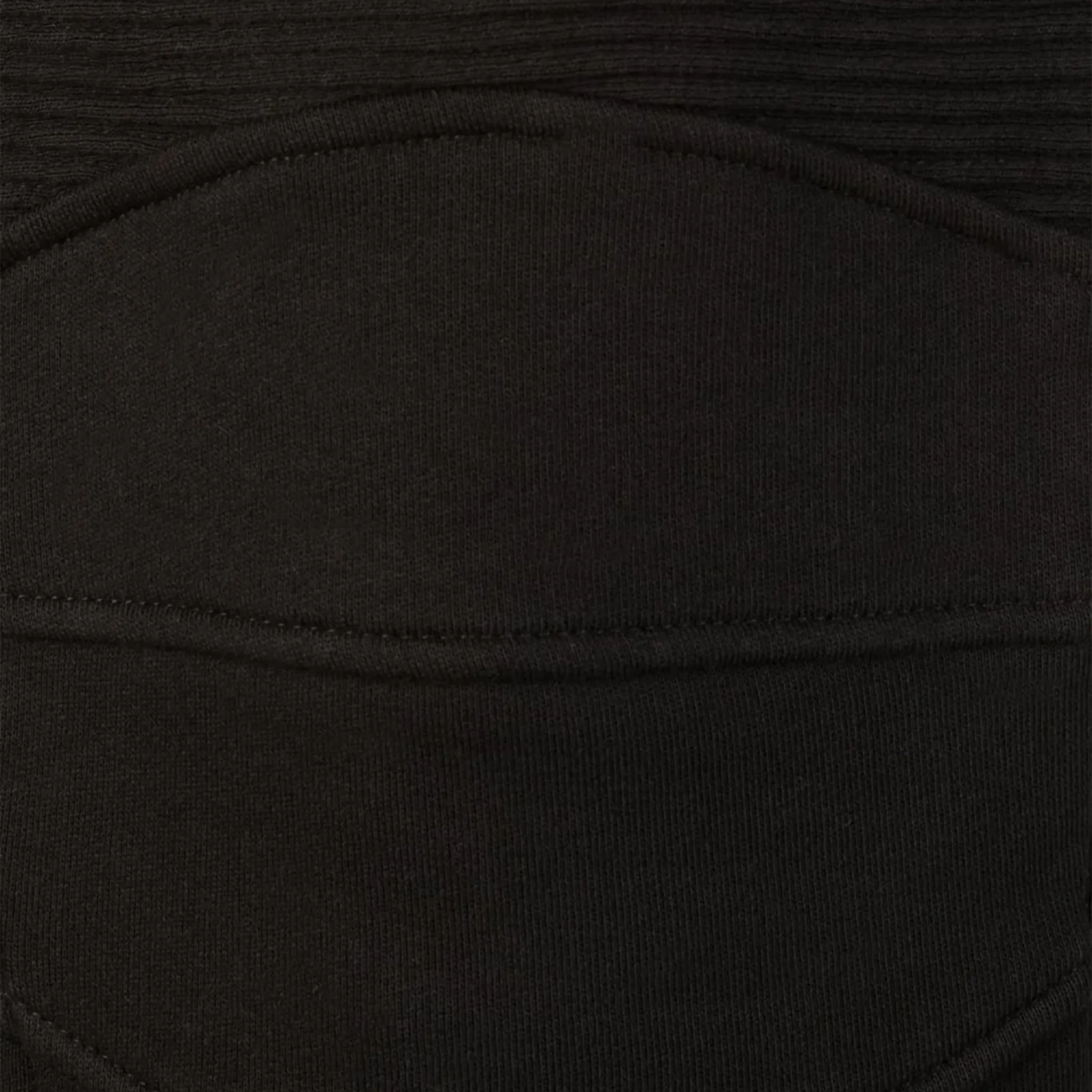 Detailed Back View of Balmain Paris Cuffed Biker Black Sweatpants