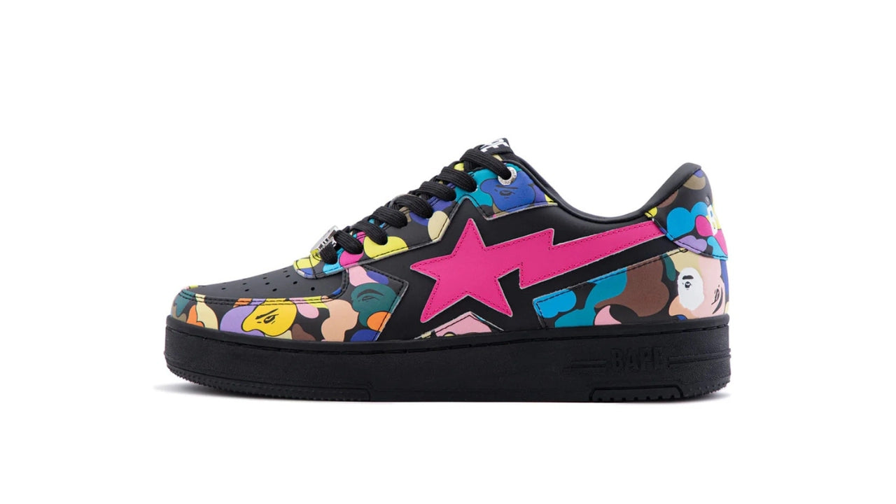 bape sta icon multi camo black