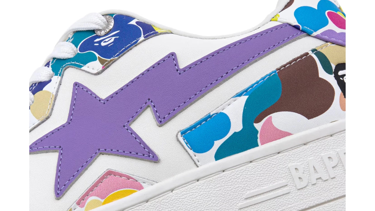 bape sta icon multi camo white