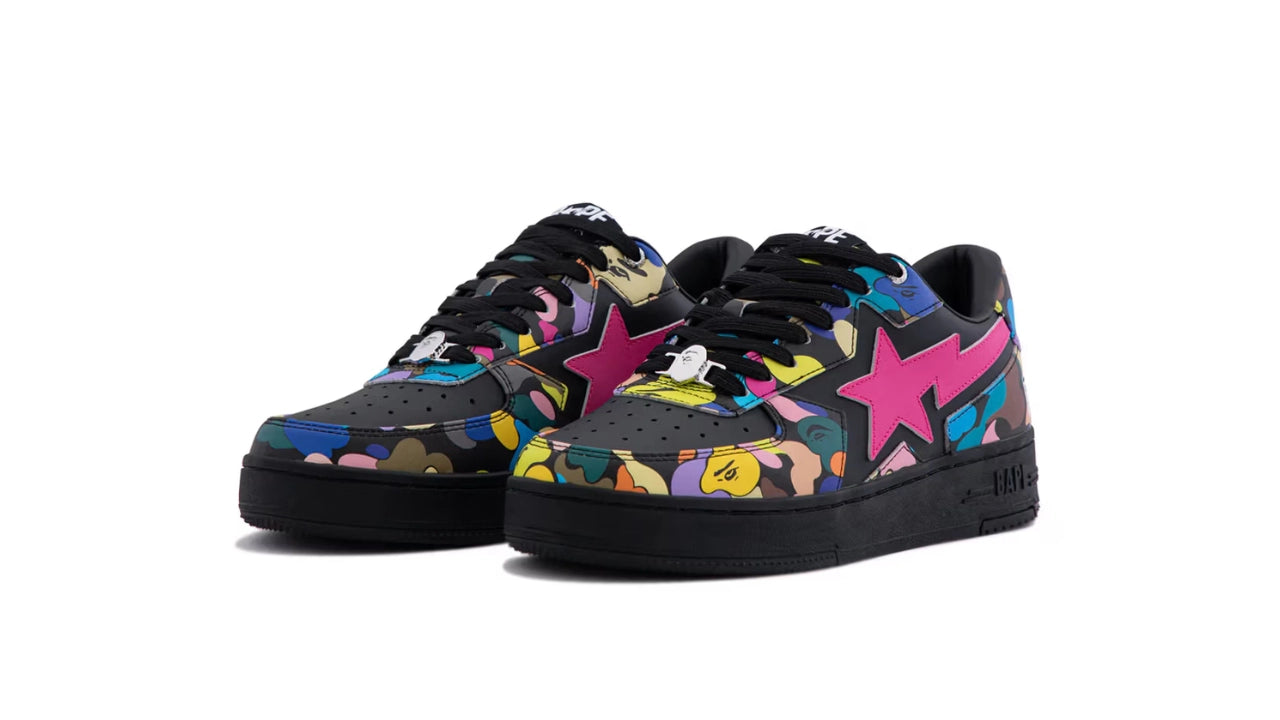 bape sta icon multi camo black