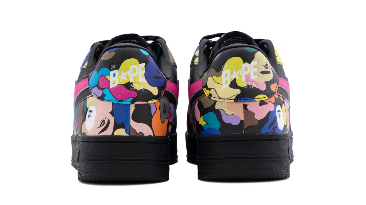 bape sta icon multi camo black