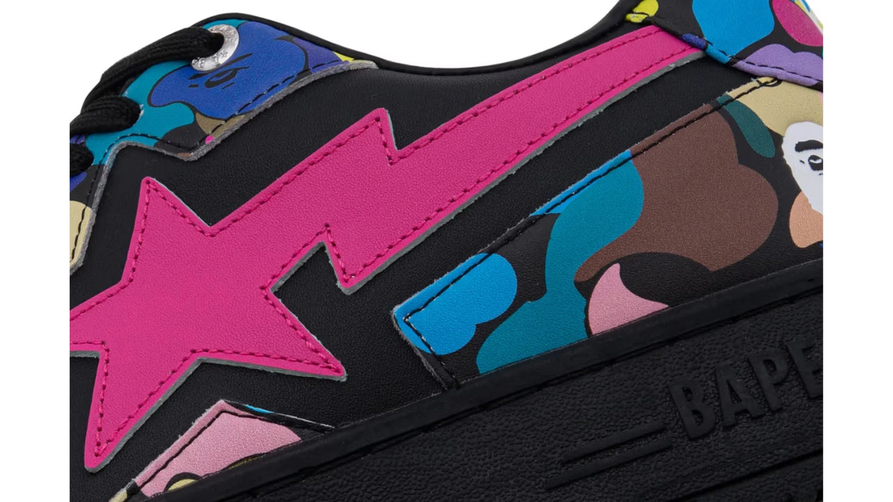 bape sta icon multi camo black