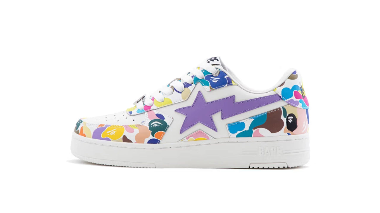 bape sta icon multi camo white