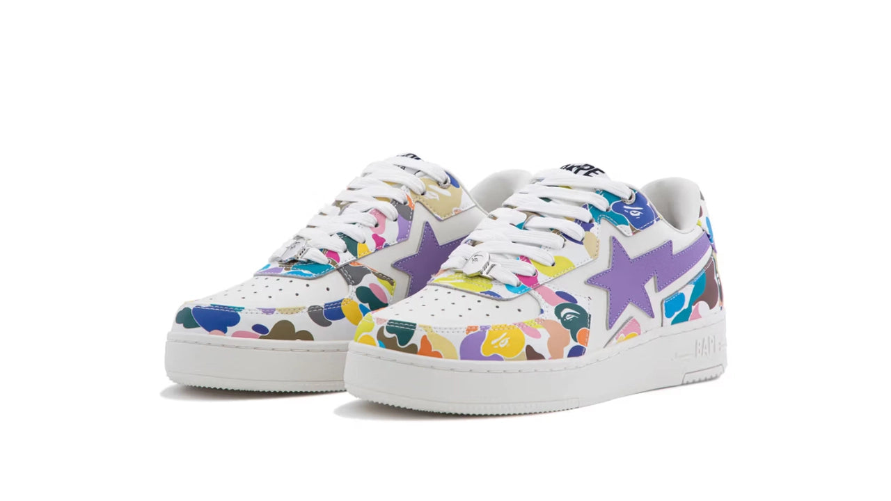 bape sta icon multi camo white