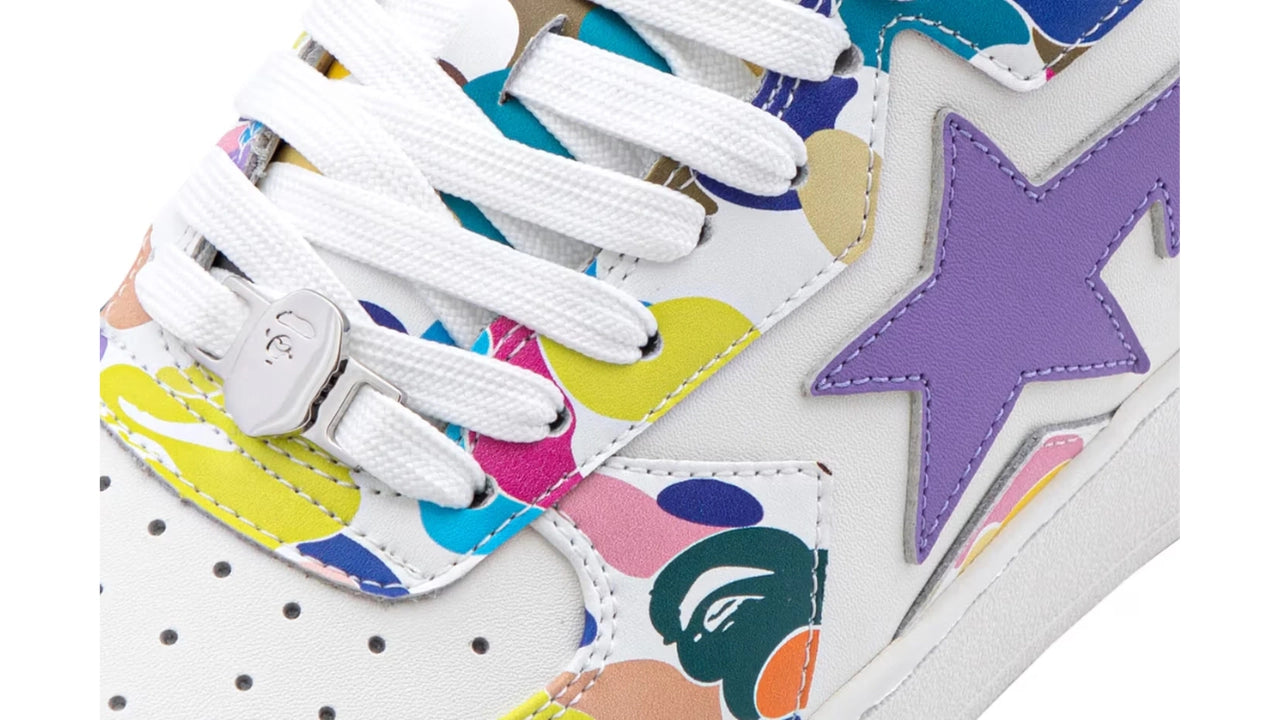 bape sta icon multi camo white