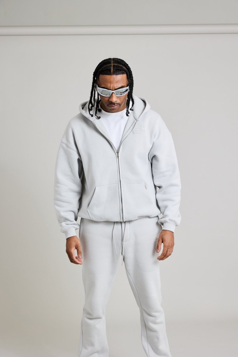 Bénir Clothing Club Match Day Flat Grey Zip-Up Hoodie