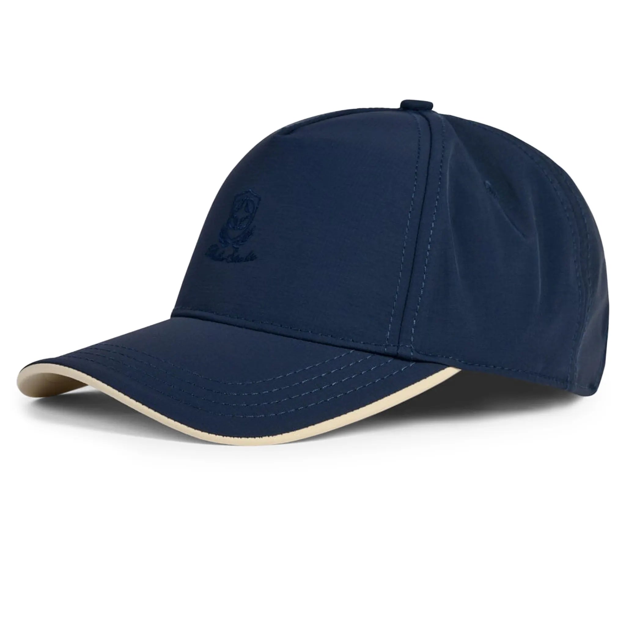 Front Side View of Belier Crest Logo Navy Cap BA006NVY