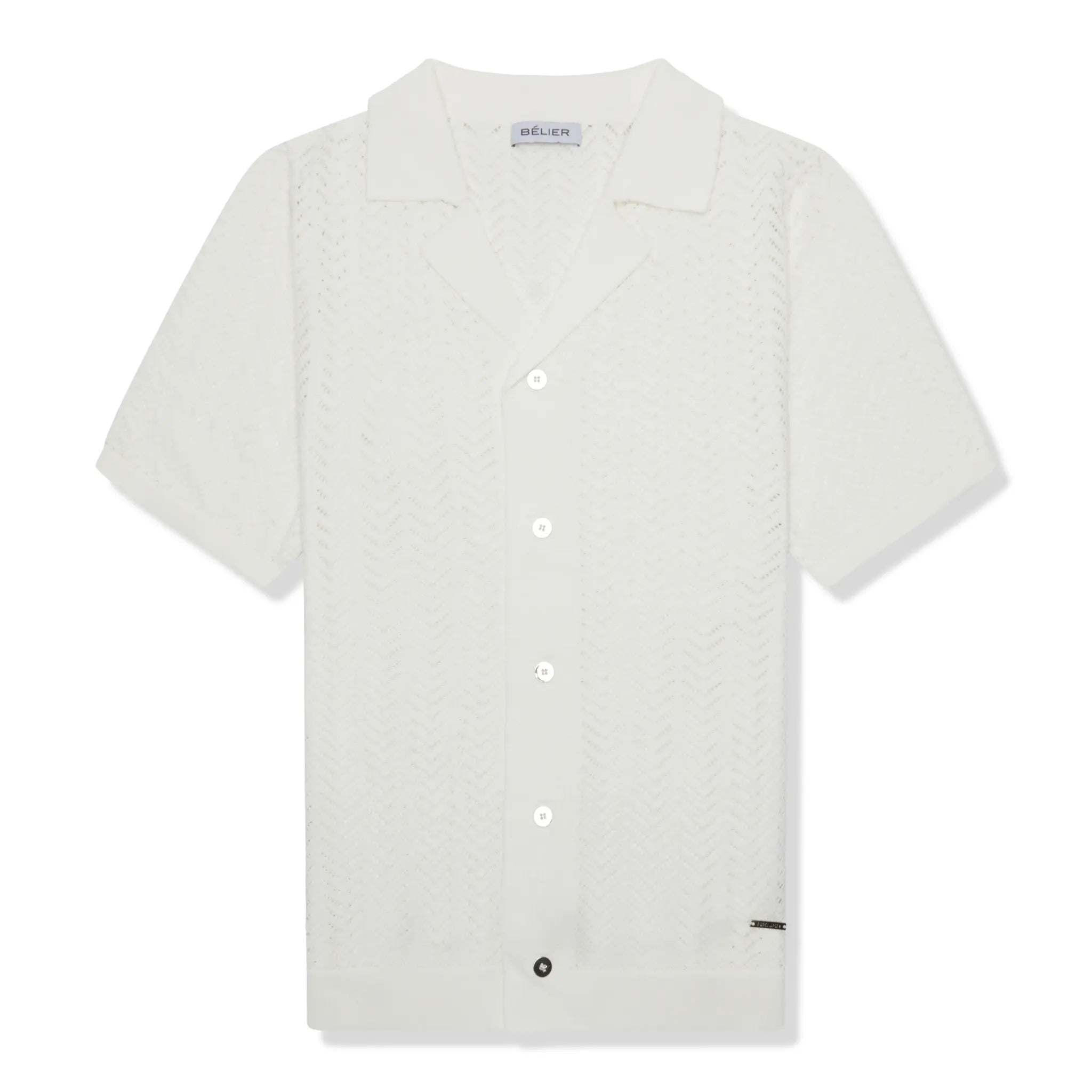Front View of Belier Crochet Off White Shirt