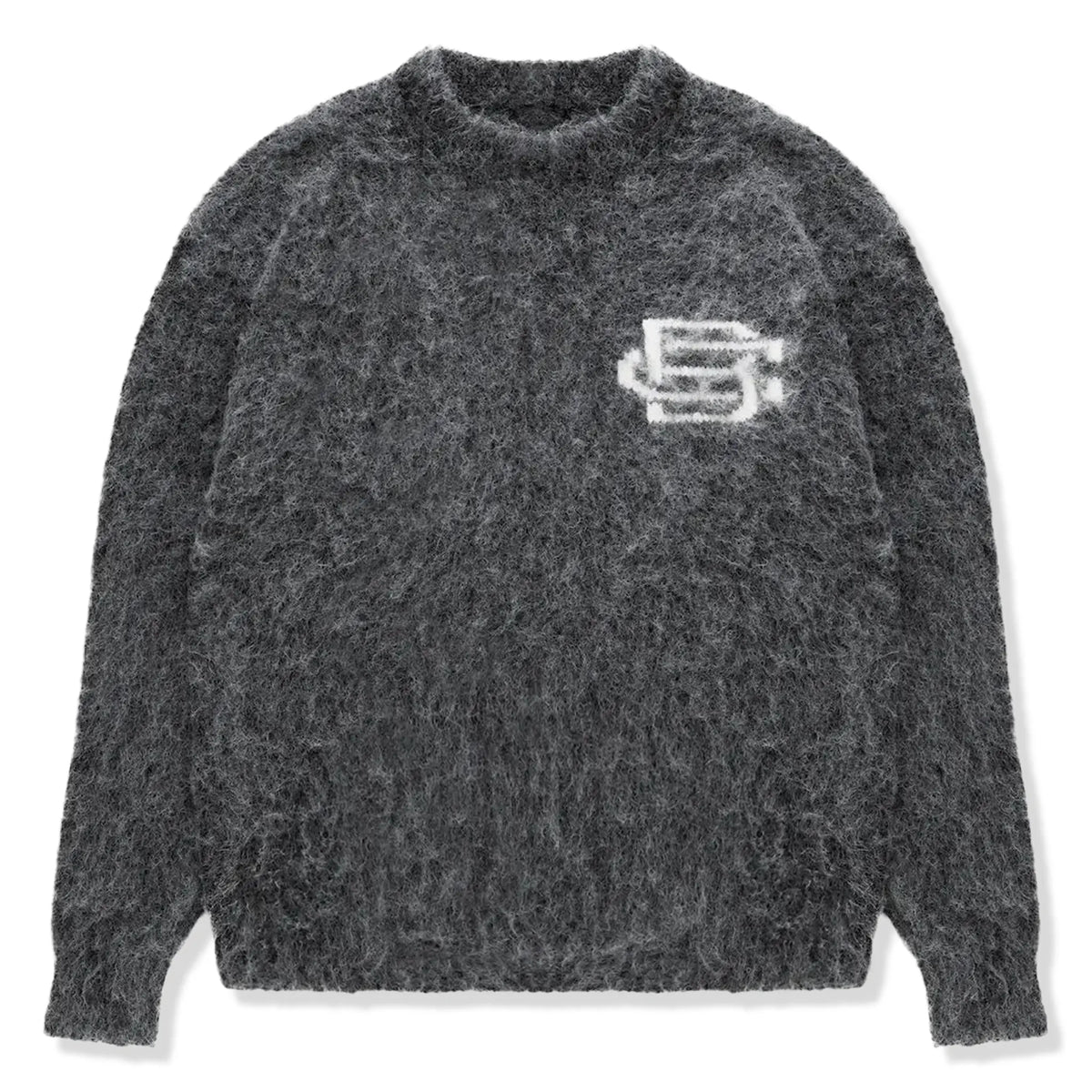 Bénir Clothing Mohair Knit BC Charcoal Sweatshirt | MOJUMPCHARXS