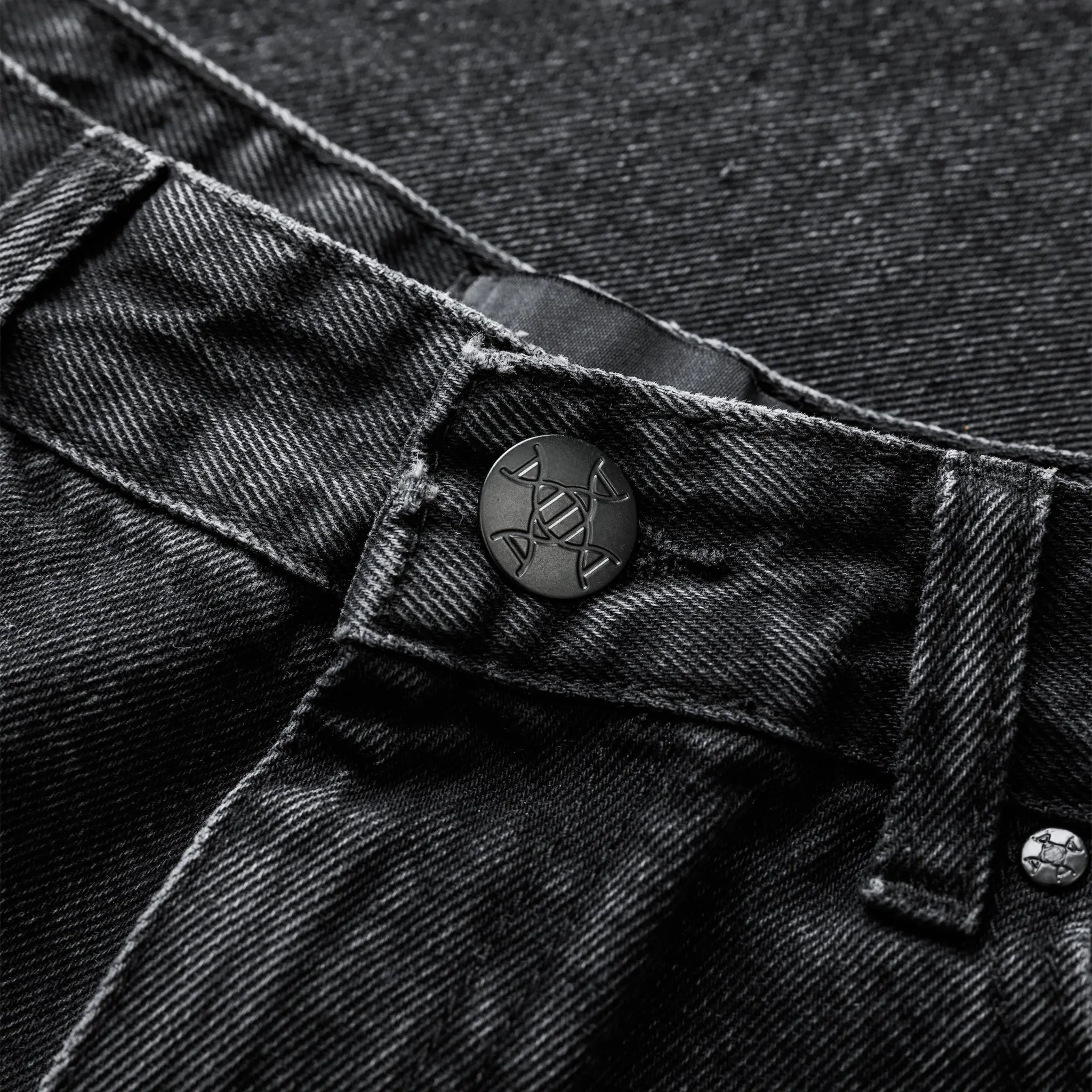 Detailed View of Bénir Clothing Relaxed Carpenter Black Jeans CARP-BLK