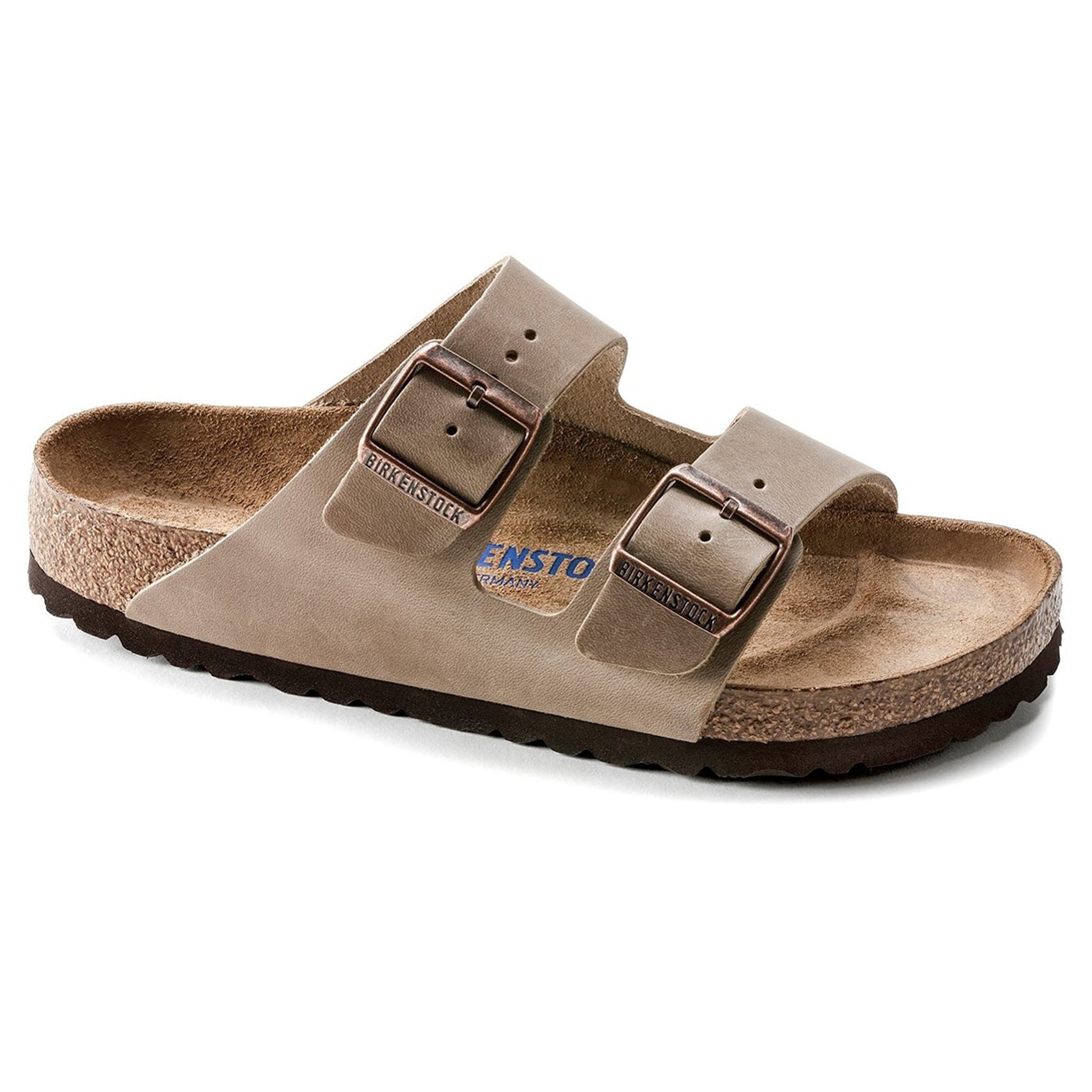 Front view of Birkenstock Arizona Sandals Oiled Tobacco 0660471